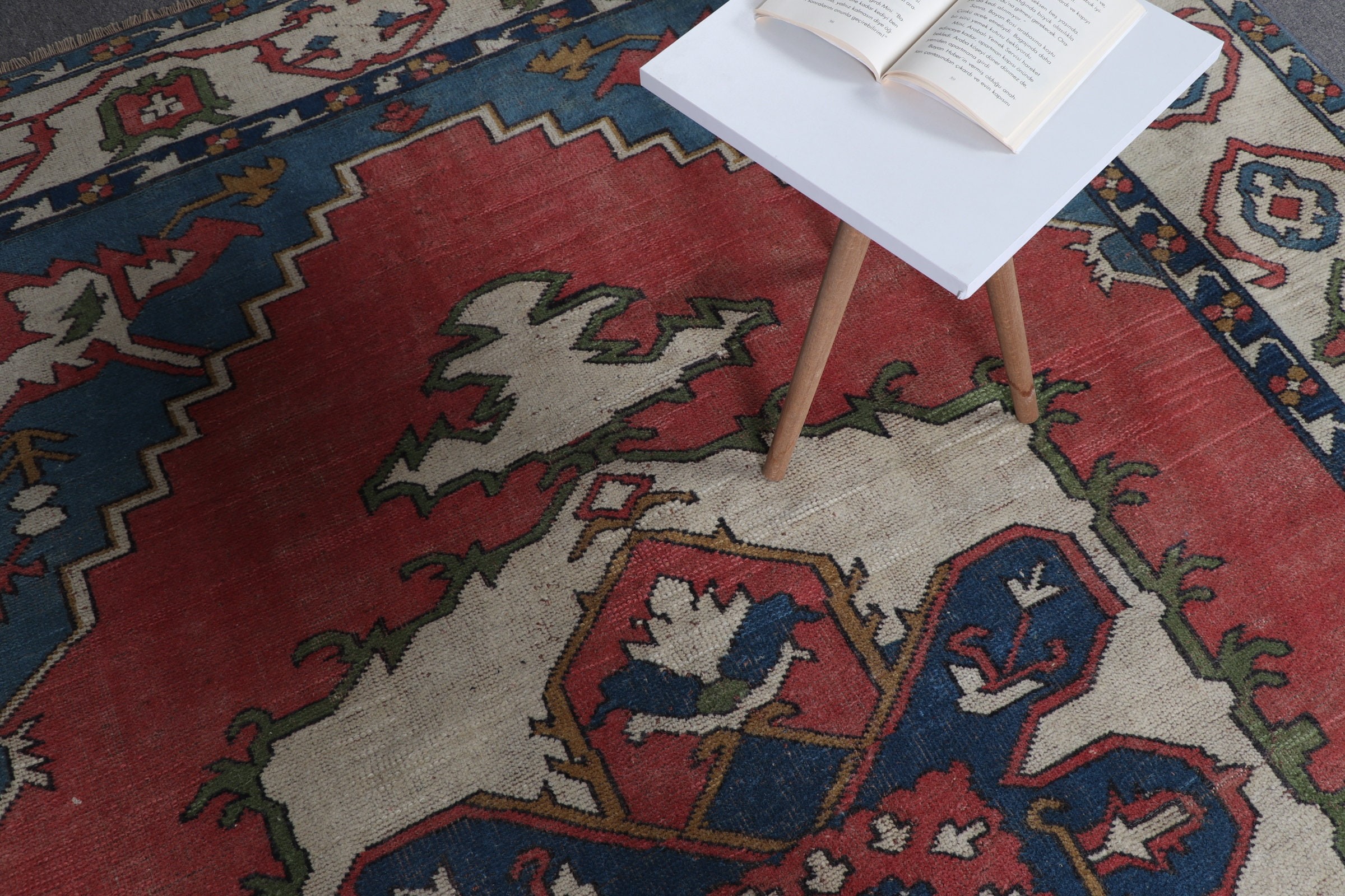 Turkish Rug, Wool Rug, 6.9x9.7 ft Large Rugs, Dining Room Rugs, Old Rugs, Vintage Rugs, Red Kitchen Rugs, Anatolian Rug, Salon Rugs