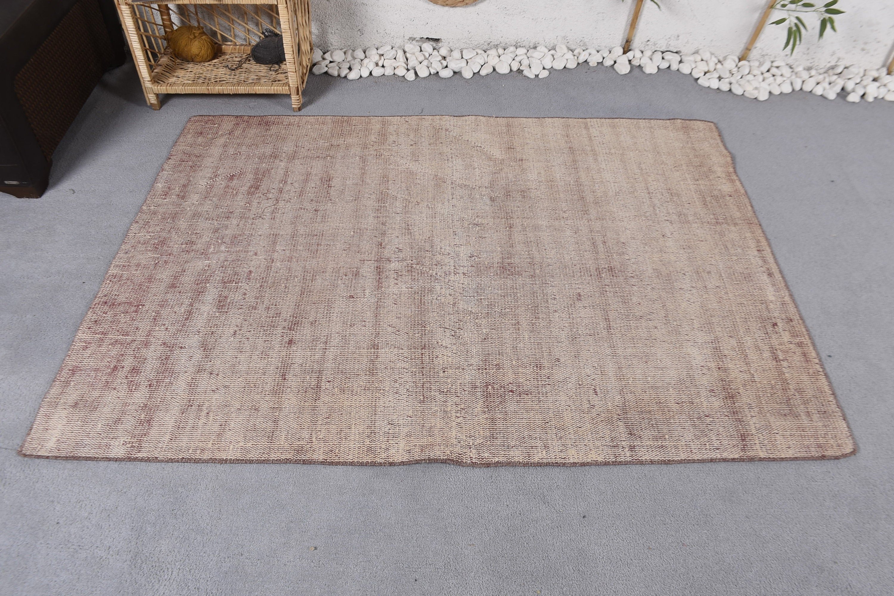 4x5,5 ft Aksan Halıları, Giriş Halıları, Açıklama Halıları, Giriş Halısı Halıları, Beyaz Boho Halısı, Türk Halıları, Çocuk Odası Halıları, Vintage Halı, Yatak Odası Halıları