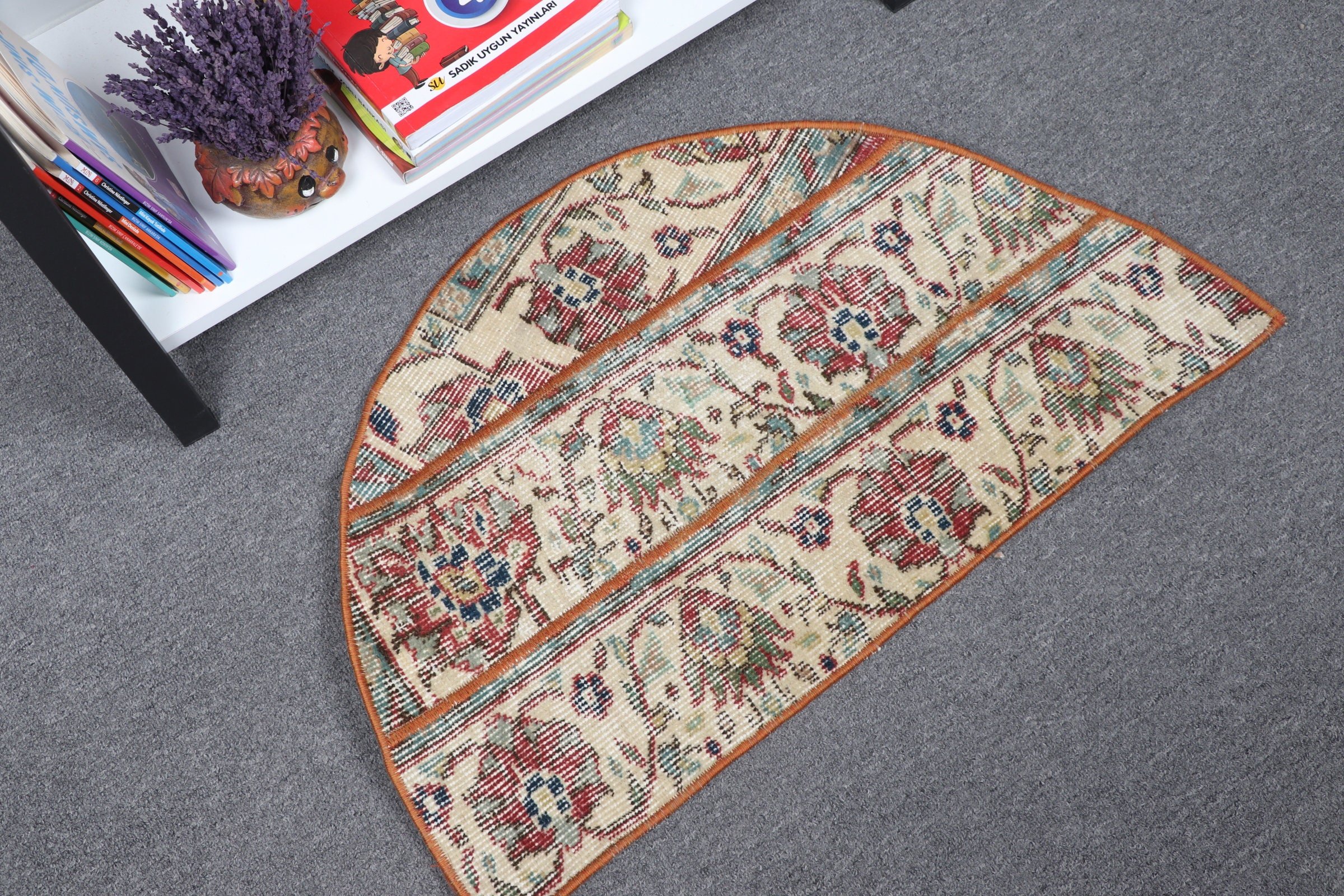 Turkish Rugs, Vintage Rug, Beige Bedroom Rug, Bathroom Rugs, Retro Rugs, Rugs for Door Mat, Moroccan Rug, Bedroom Rug, 2.5x1.5 ft Small Rug