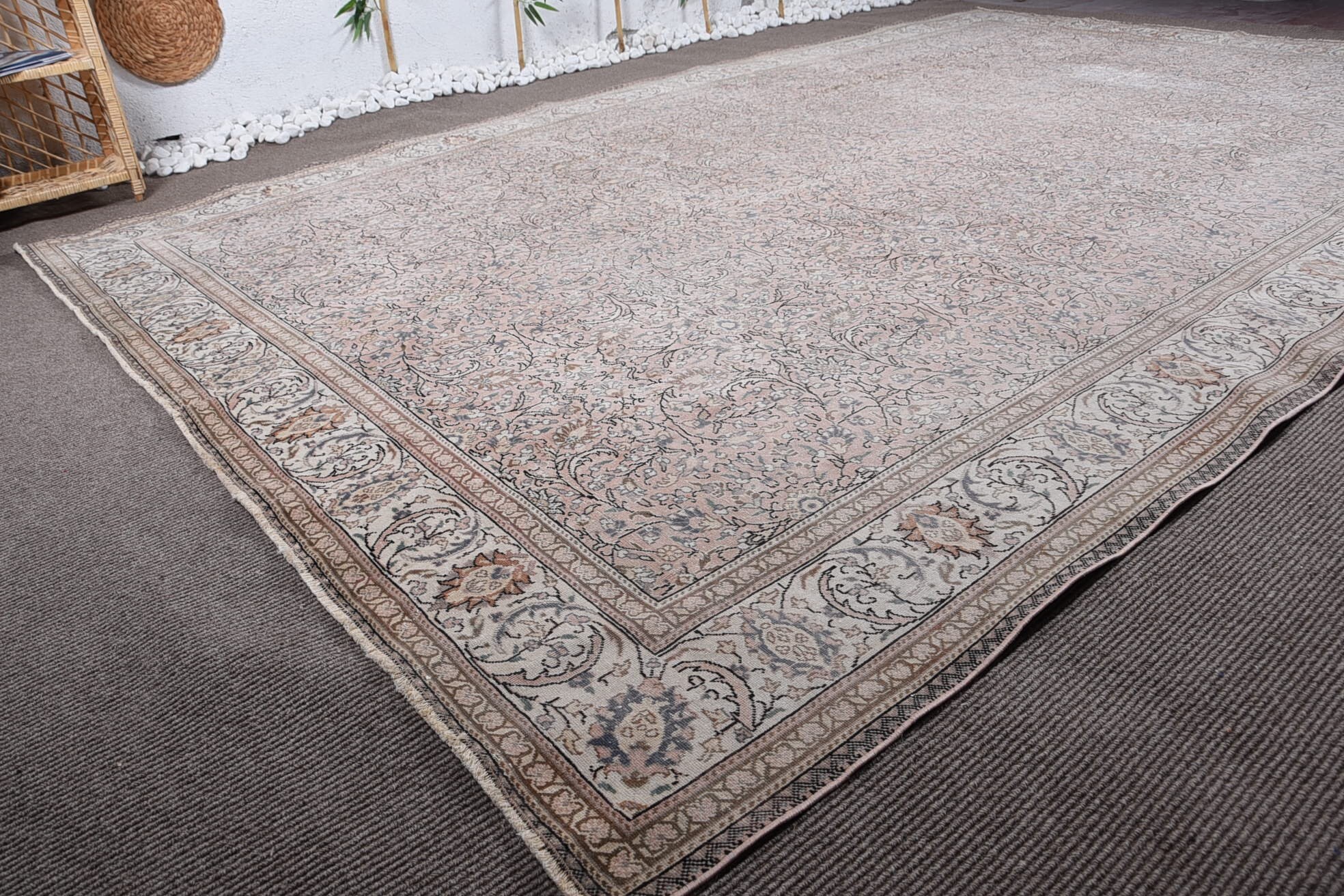 Salon Halısı, Soluk Halı, 8.3x12.7 ft Büyük Boy Halı, Türk Halısı, Yemek Odası Halıları, Mutfak Halısı, Oturma Odası Halısı, Vintage Halı, Anadolu Halısı