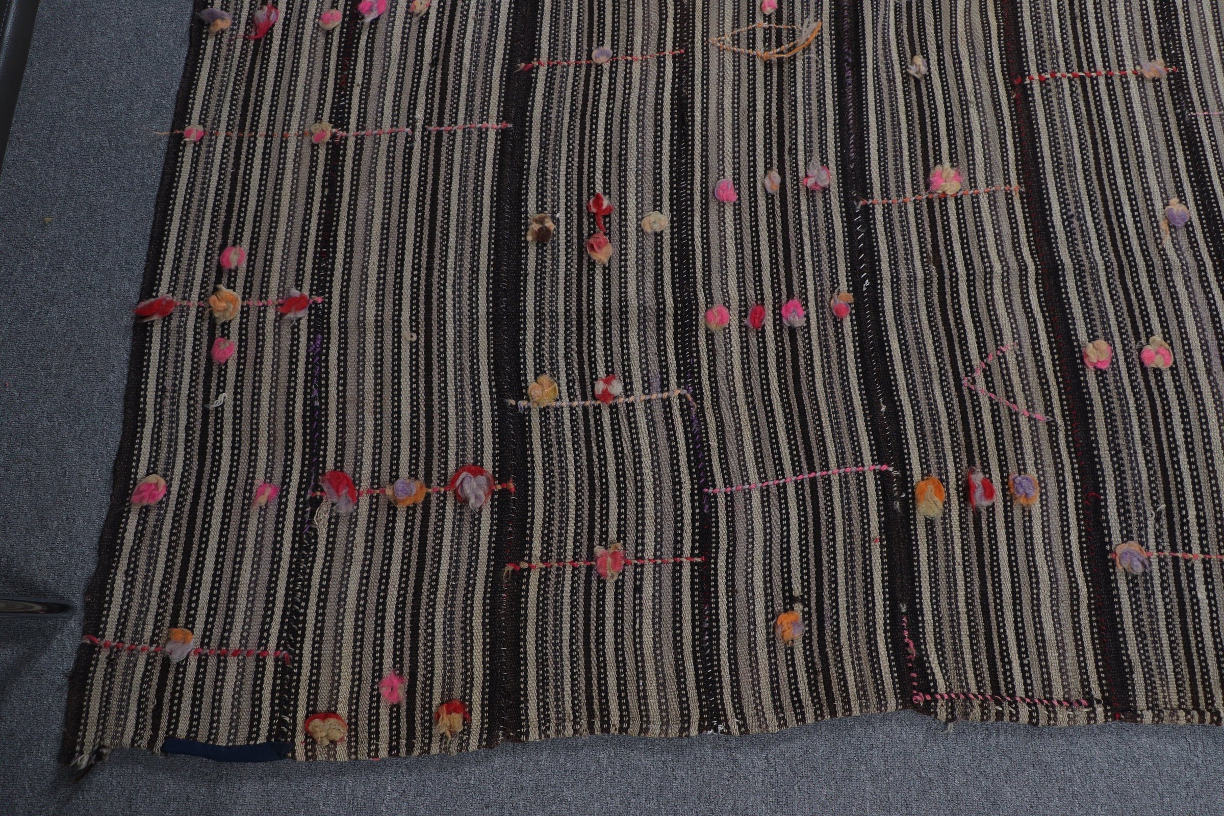 Kabile Halısı, Vintage Halı, Antika Halı, Yemek Odası Halıları, Türk Halısı, Kahverengi Soğuk Halı, 5.6x7.7 ft Büyük Halı, Salon Halısı, Kilim