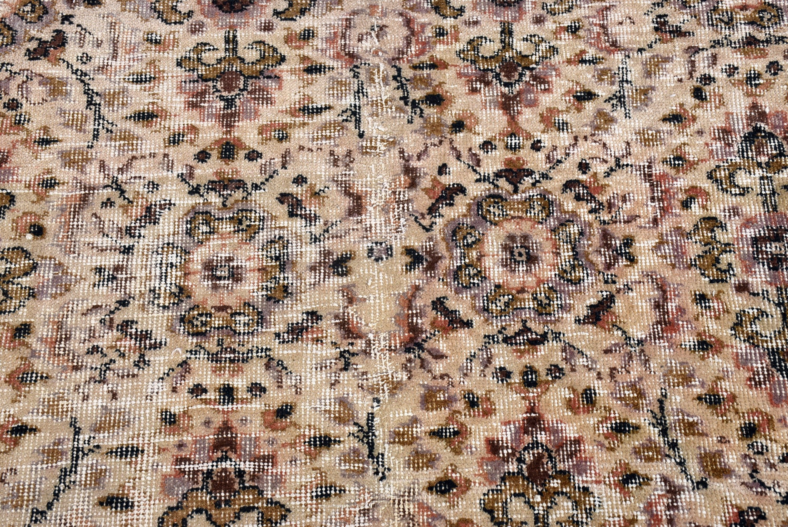 Vintage Rugs, 3.7x5.6 ft Accent Rugs, Floor Rugs, Bedroom Rugs, Neutral Rugs, Wool Rugs, Beige Handwoven Rugs, Kitchen Rugs, Turkish Rugs