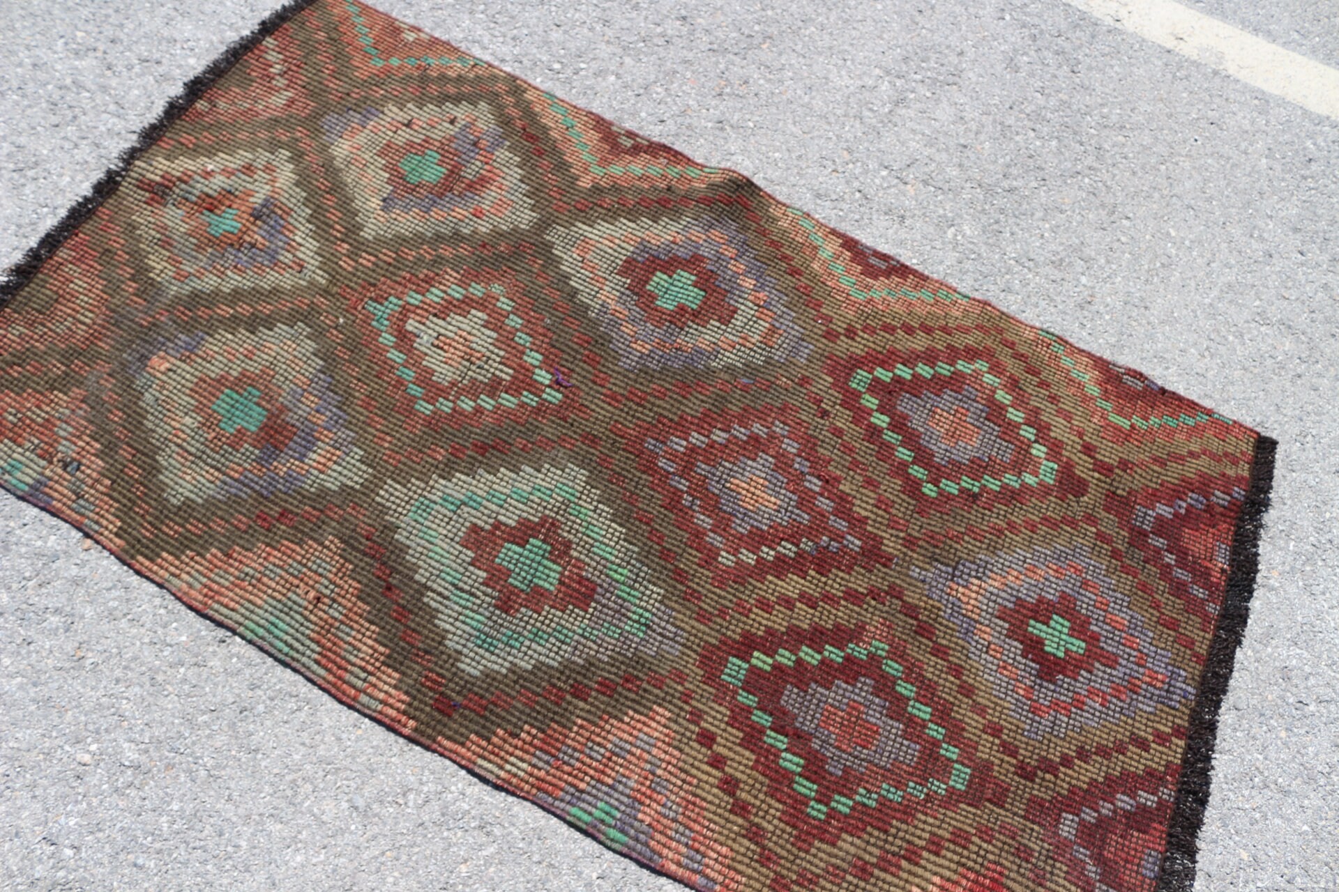 Vintage Halılar, 3x5.4 ft Aksan Halıları, Kilim, Yatak Odası Halıları, Türk Halısı, Oryantal Halılar, Çocuk Halısı, Yer Halıları, Yeşil Yatak Odası Halıları