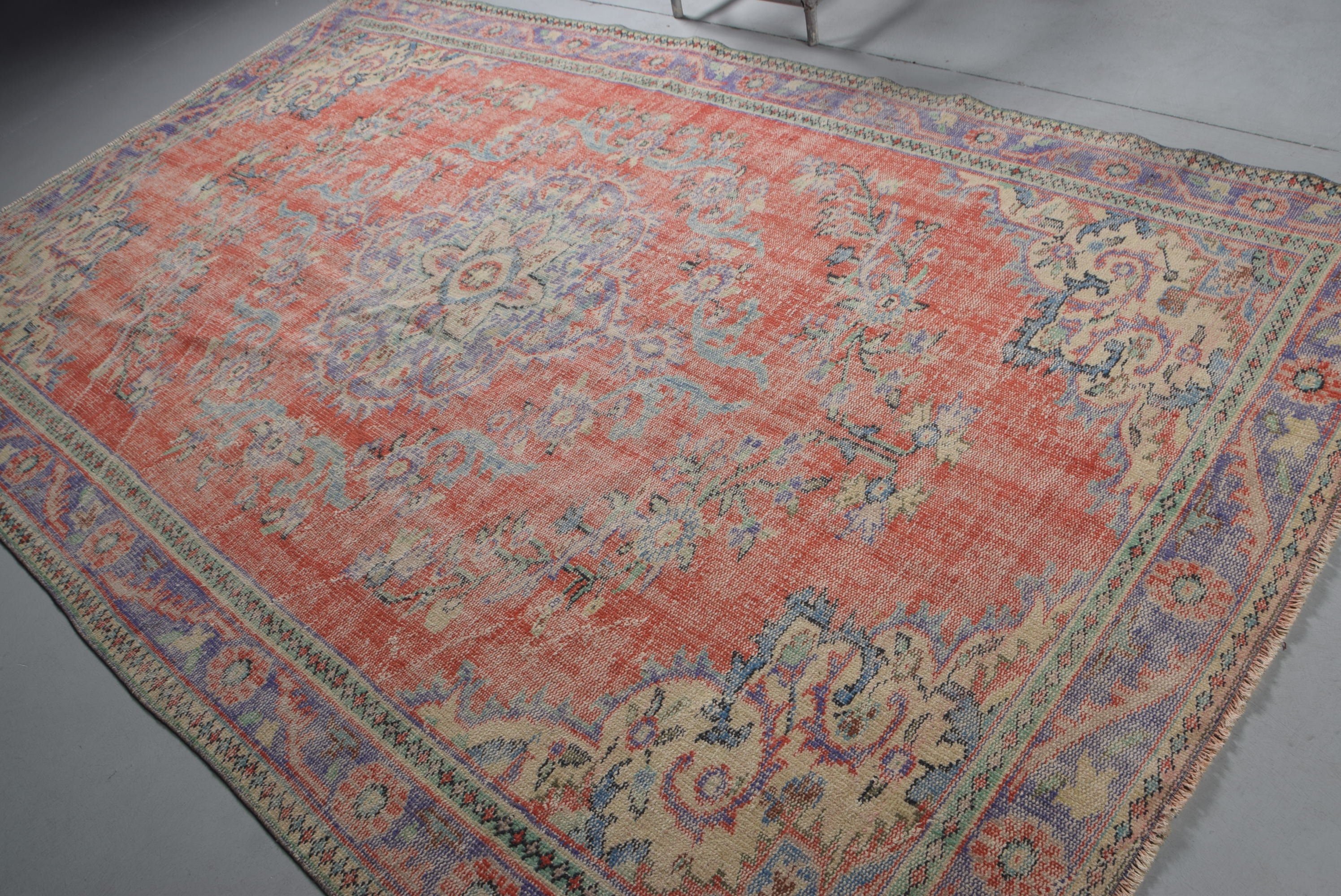 Orange Bedroom Rugs, Saloon Rugs, Cool Rugs, 6.7x11 ft Oversize Rugs, Dorm Rug, Moroccan Rugs, Vintage Rugs, Turkish Rug, Living Room Rugs