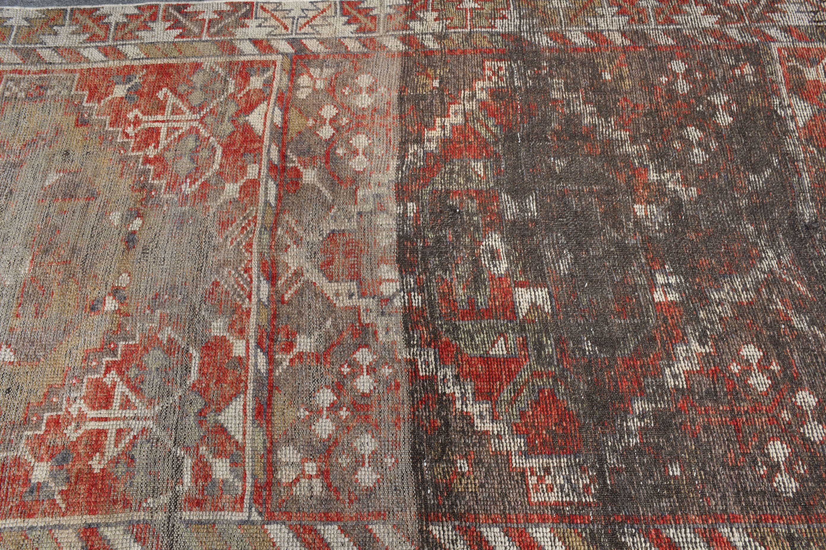 Nomadic Rug, Vintage Rug, Red Wool Rugs, Living Room Rug, Oriental Rugs, 3.9x8.2 ft Area Rug, Turkish Rugs, Indoor Rug, Bedroom Rug