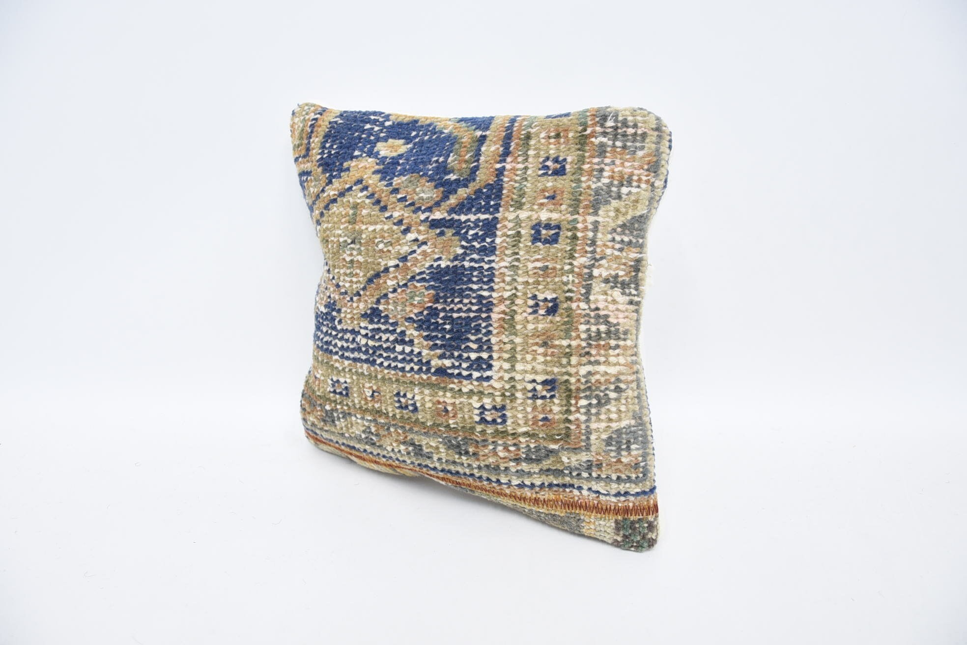 12"x12" Blue Cushion Cover, Wholesale Cushion Case, Boho Chic Pillow Cover, Vintage Pillow, Vintage Kilim Throw Pillow, Throw Kilim Pillow