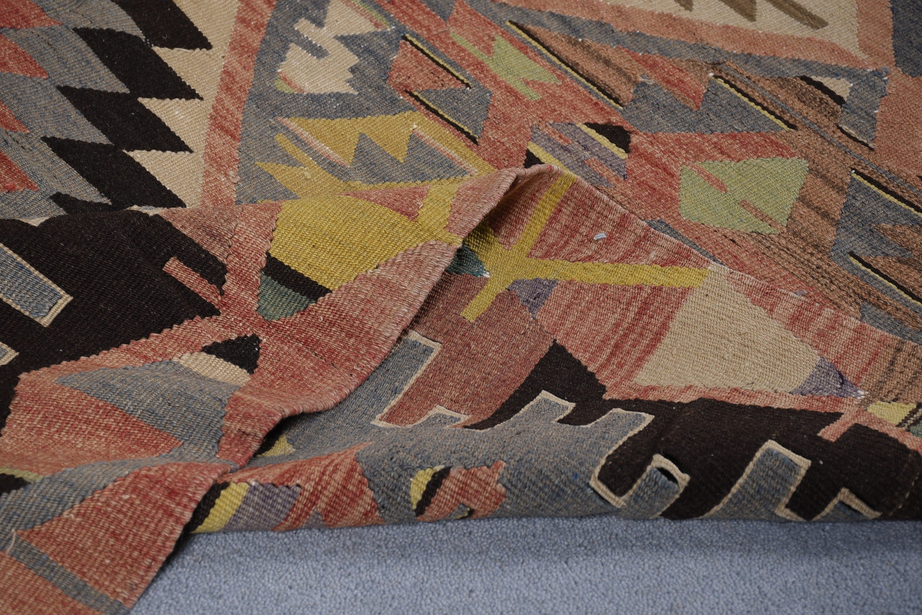 Living Room Rugs, Cool Rug, Bedroom Rugs, Distressed Rug, Rugs for Salon, Kilim, 5.2x9.6 ft Large Rug, Vintage Rugs, Turkish Rug, Floor Rug