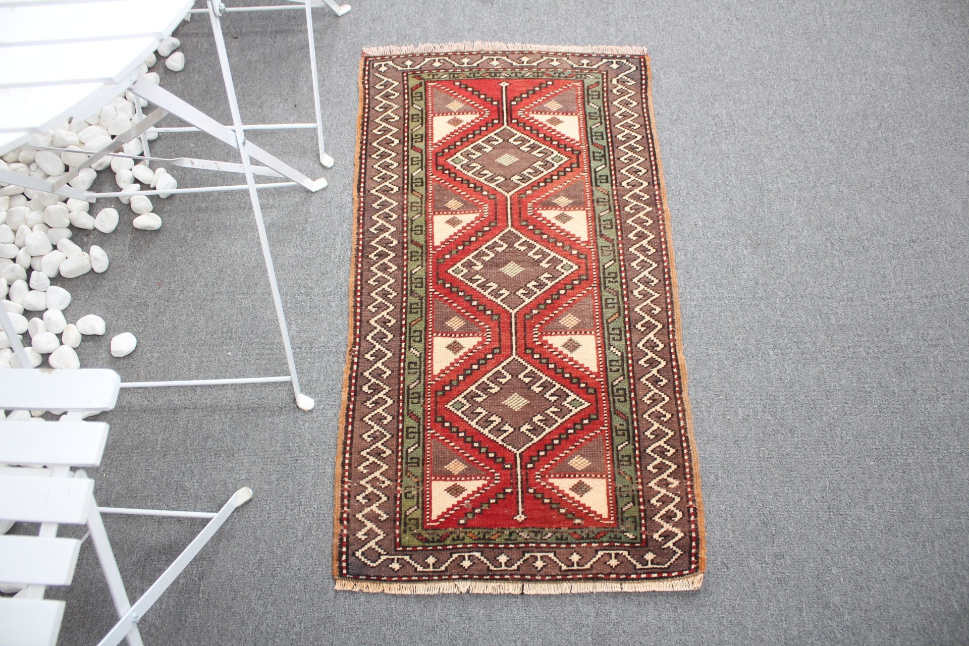 Turkish Rugs, Vintage Rug, Bath Rug, Brown Home Decor Rugs, 1.9x3.4 ft Small Rug, Rugs for Nursery, Bedroom Rugs, Antique Rug, Entry Rug