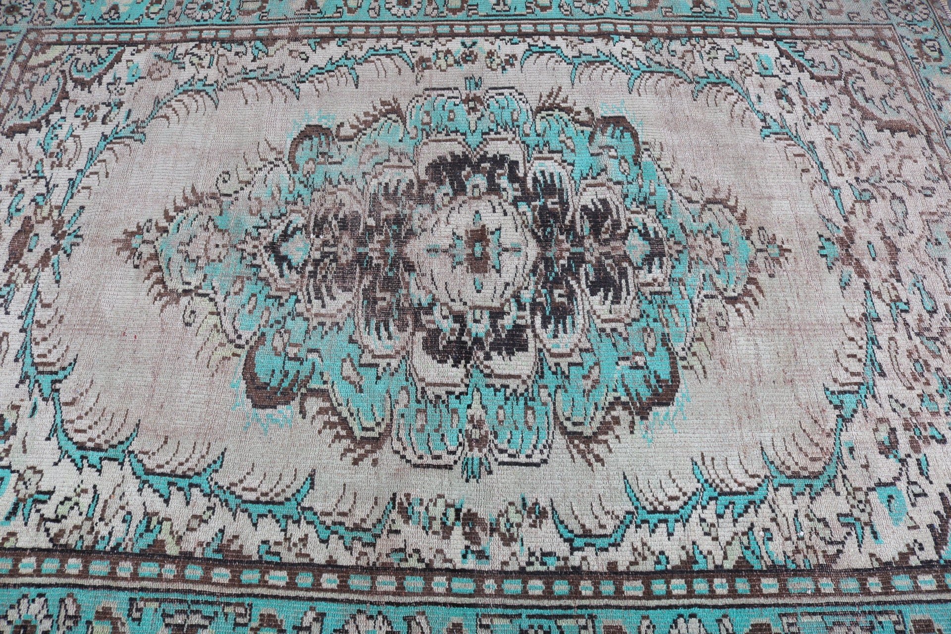 Kahverengi Boho Halı, Vintage Halı, Yatak Odası Halıları, 5.4x8 ft Büyük Halılar, El Dokuma Halılar, Türk Halıları, Havalı Halılar, Büyük Boho Halı, Egzotik Halılar