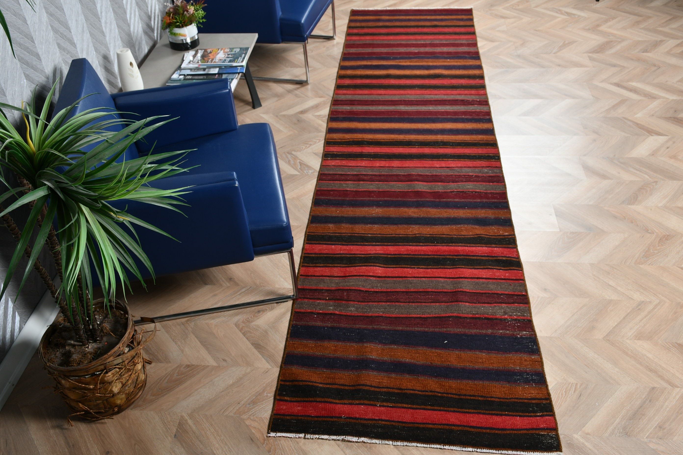 Mutfak Halısı, Merdiven Halıları, Ev Dekorasyonu Halısı, Vintage Halılar, Siyah Yatak Odası Halısı, Kilim, 2.8x11.5 ft Yolluk Halıları, Türk Halısı