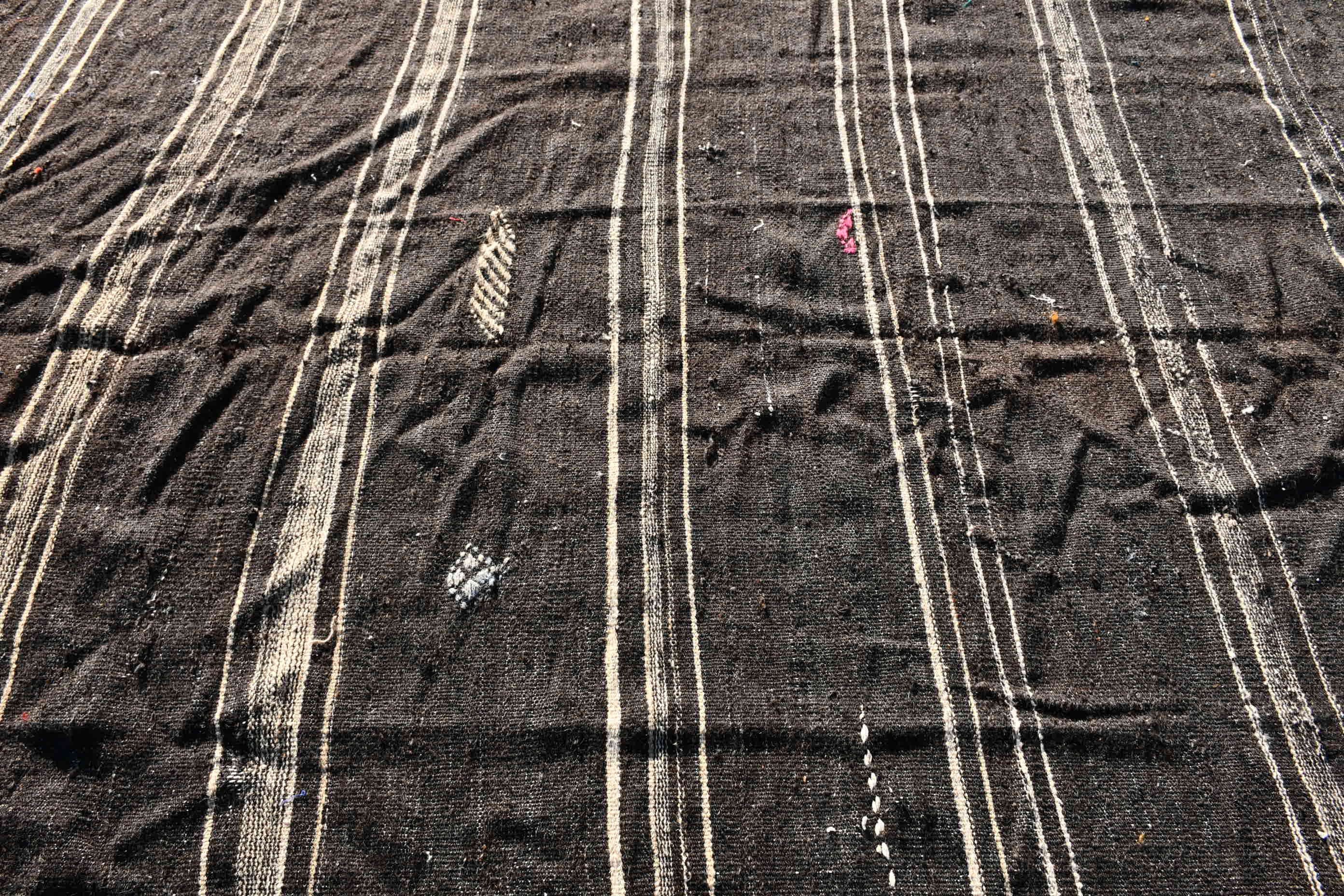 Salon Rug, Black Bedroom Rug, Kilim, Anatolian Rugs, Moroccan Rug, Living Room Rug, 7.5x9.9 ft Oversize Rug, Vintage Rug, Turkish Rug