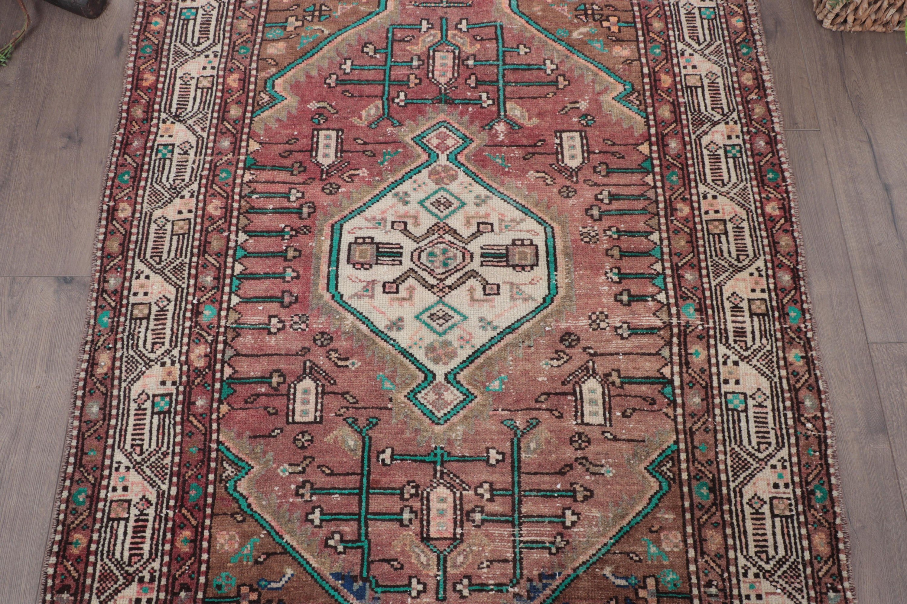 Bronze Kitchen Rug, Oriental Rug, Entry Rug, Boho Accent Rug, Anatolian Rug, Turkish Rug, Vintage Rugs, Turkey Rug, 3.4x4.9 ft Accent Rugs