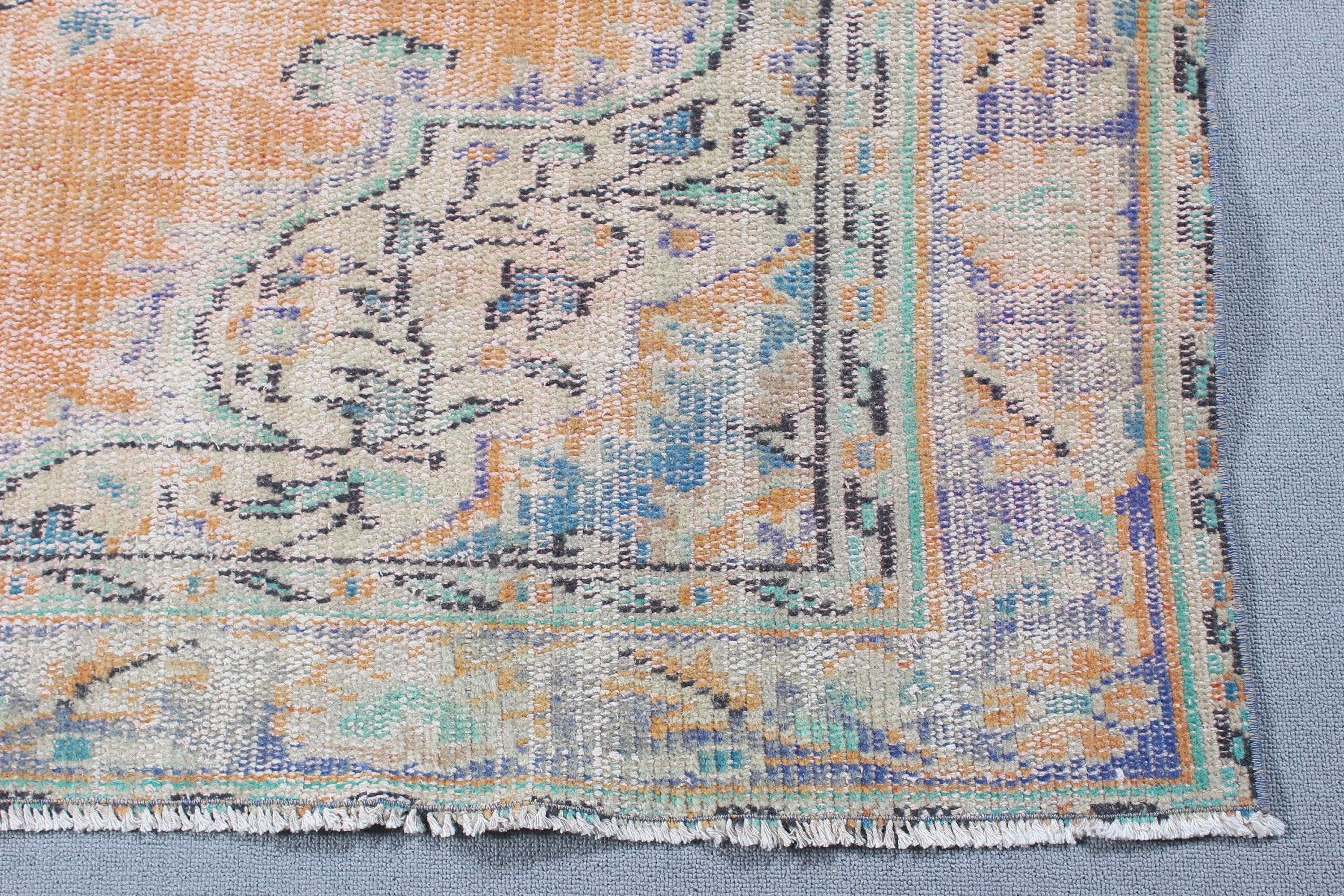 5.7x8.8 ft Büyük Halı, Ev Dekorasyonu Halıları, Salon Halısı, Yer Halısı, Vintage Halı, Düz Dokuma Halılar, Türk Halısı, Sarı Modern Halı, Oturma Odası Halıları