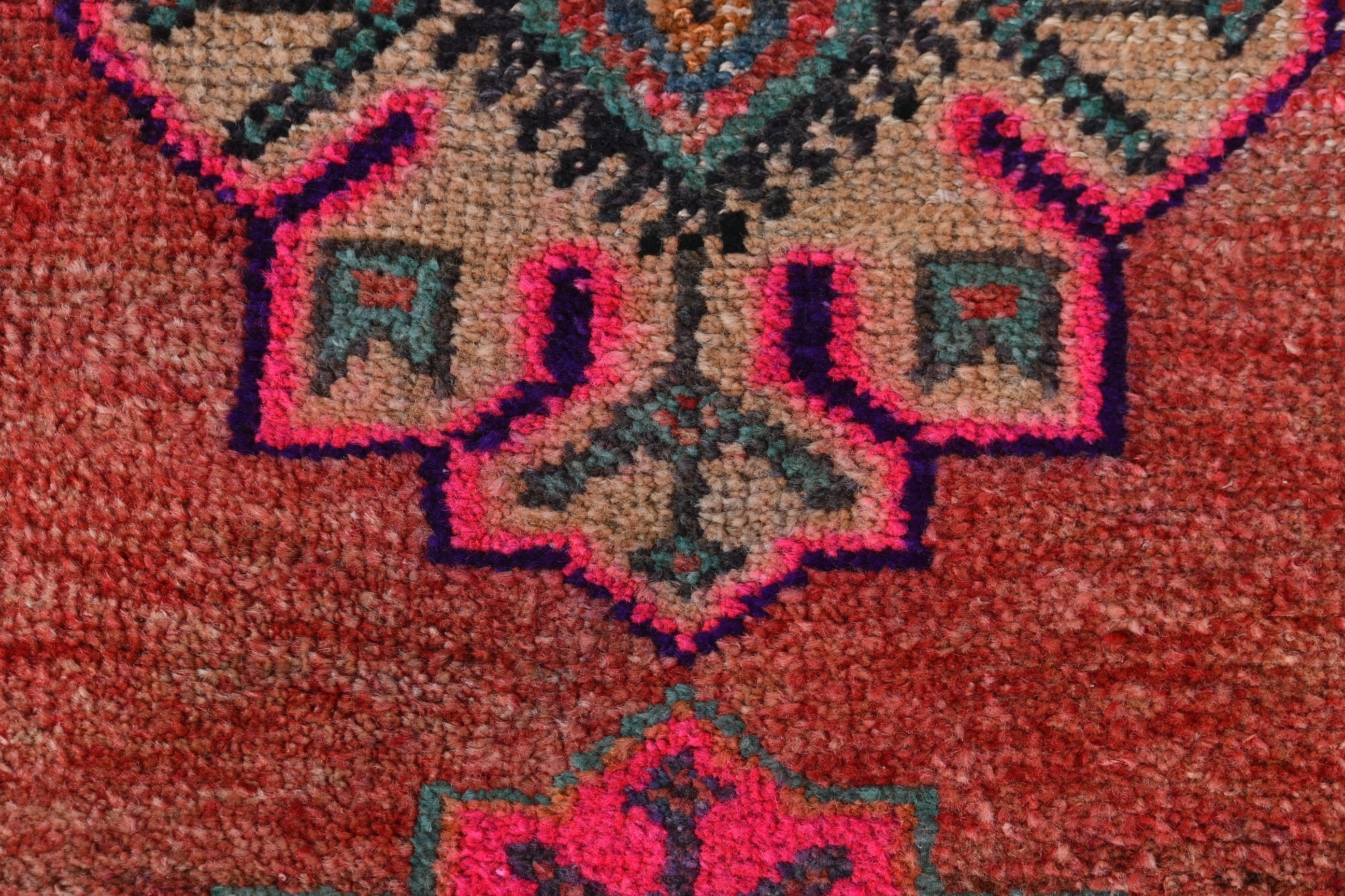 Turkish Rugs, Door Mat Rug, Rugs for Bath, Red Cool Rug, Vintage Rug, Bedroom Rugs, Moroccan Rug, 1.6x3 ft Small Rug, Antique Rugs, Old Rug