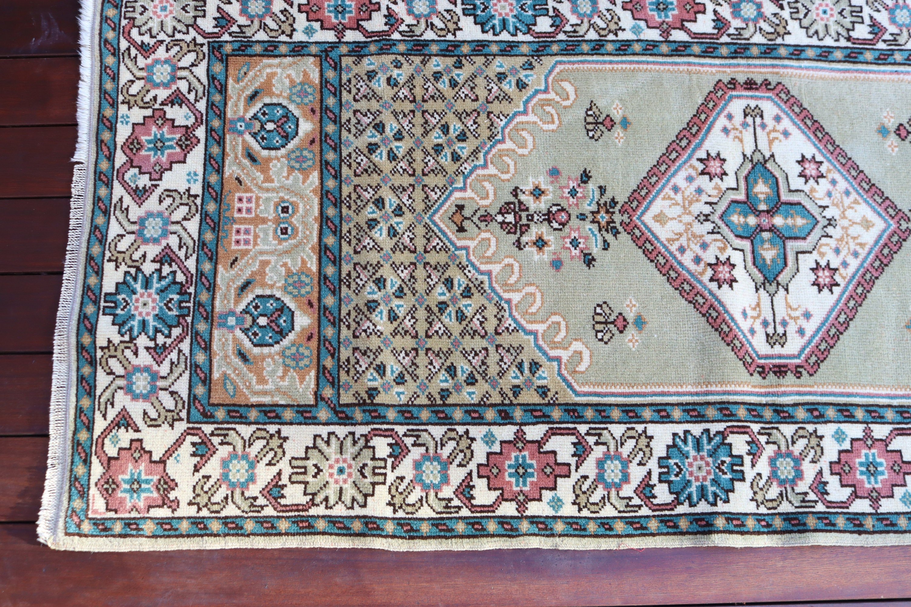 Küçük Boho Halılar, Vintage Halı, Bildiri Halısı, Yeşil Yatak Odası Halıları, El Dokuma Halı, 2.4x5.2 ft Küçük Halılar, Araba Paspas Halısı, Türk Halıları