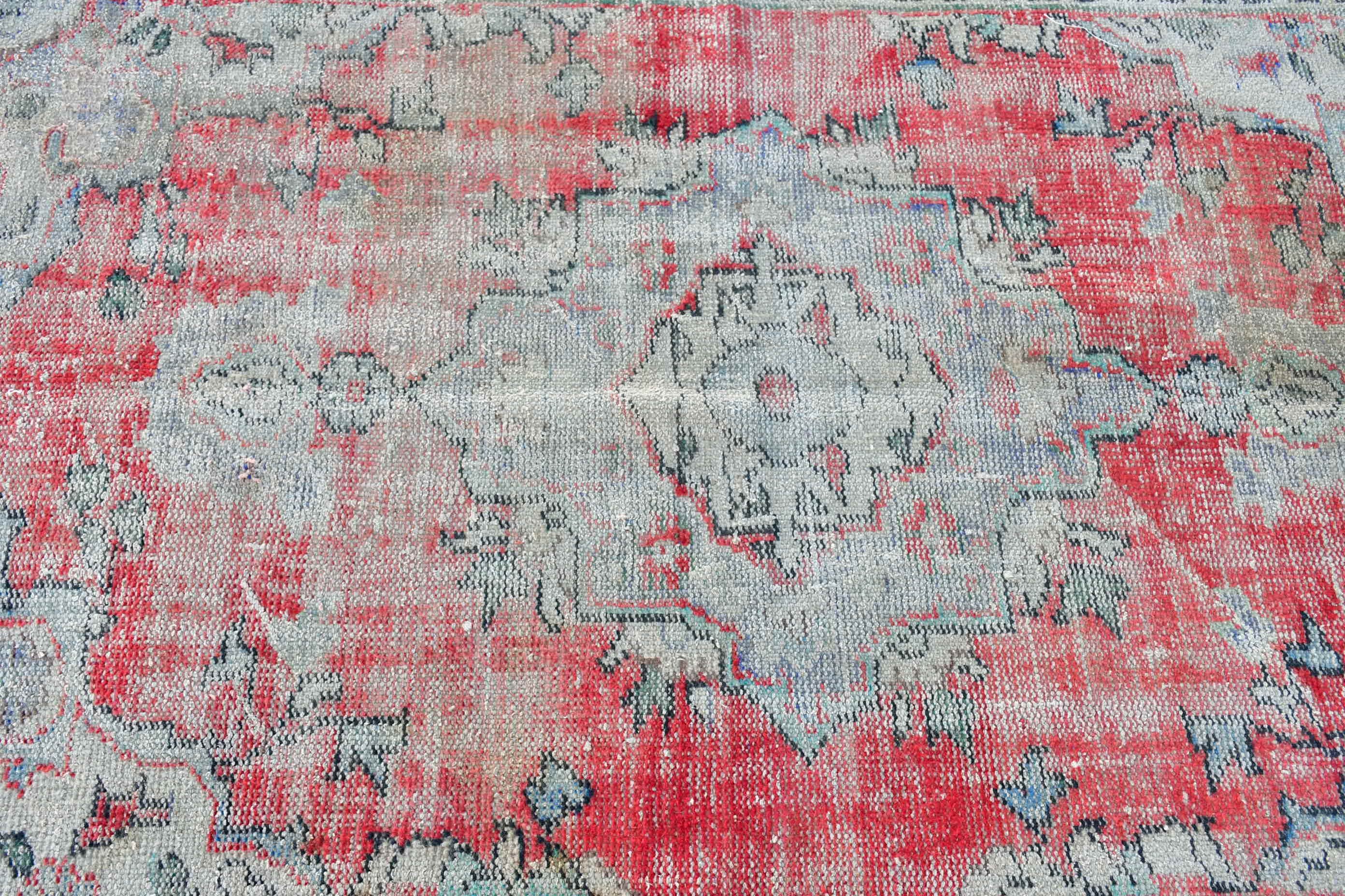 Kırmızı Anadolu Halısı, Türk Halısı, Antika Halılar, El Dokuma Halı, 4x6,1 ft Alan Halıları, Ev Dekor Halısı, Vintage Halı, Yemek Odası Halıları, İç Mekan Halısı