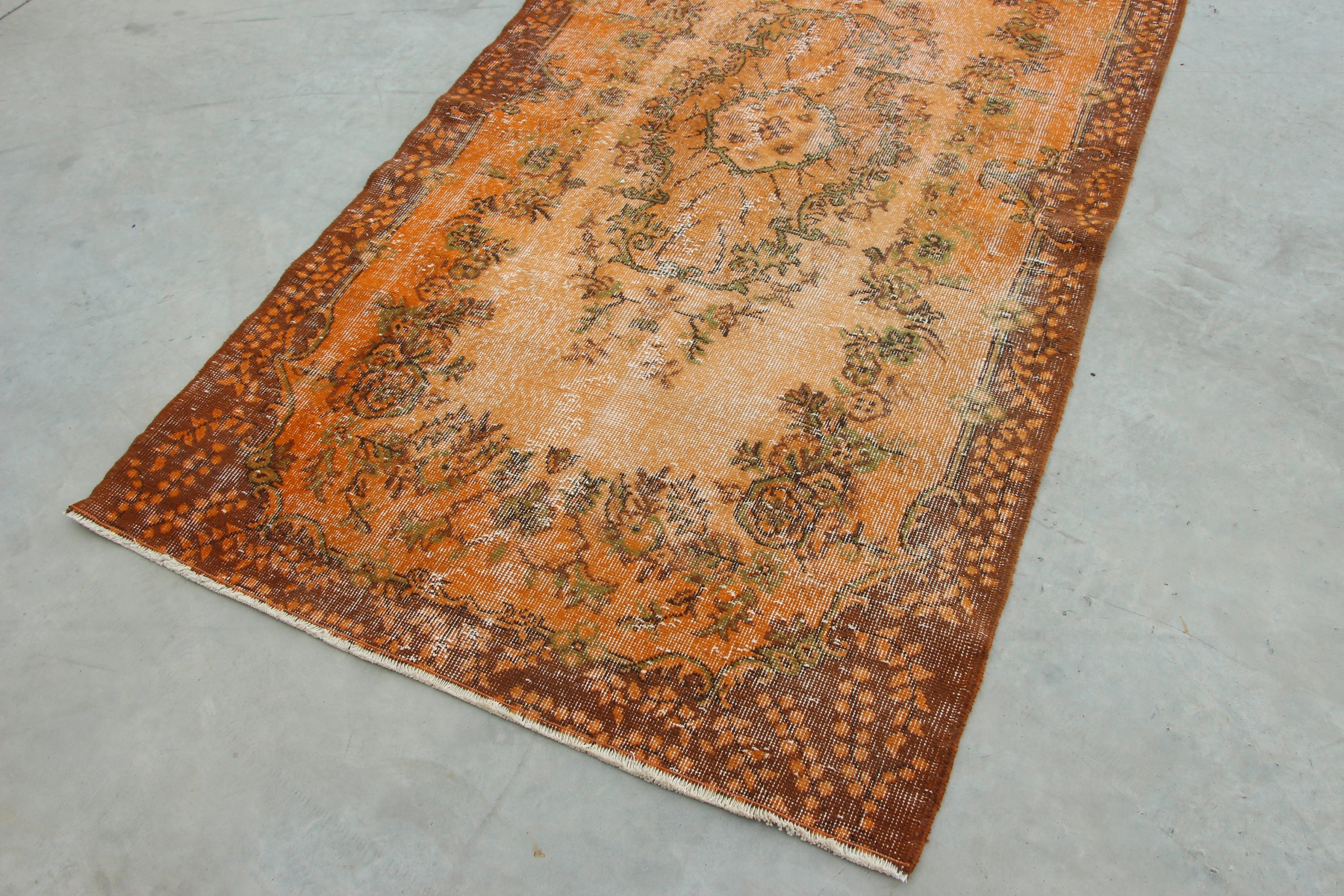 Abstract Rugs, 4x7 ft Area Rugs, Living Room Rug, Nursery Rug, Turkish Rugs, Vintage Rug, Moroccan Rug, Orange Kitchen Rugs