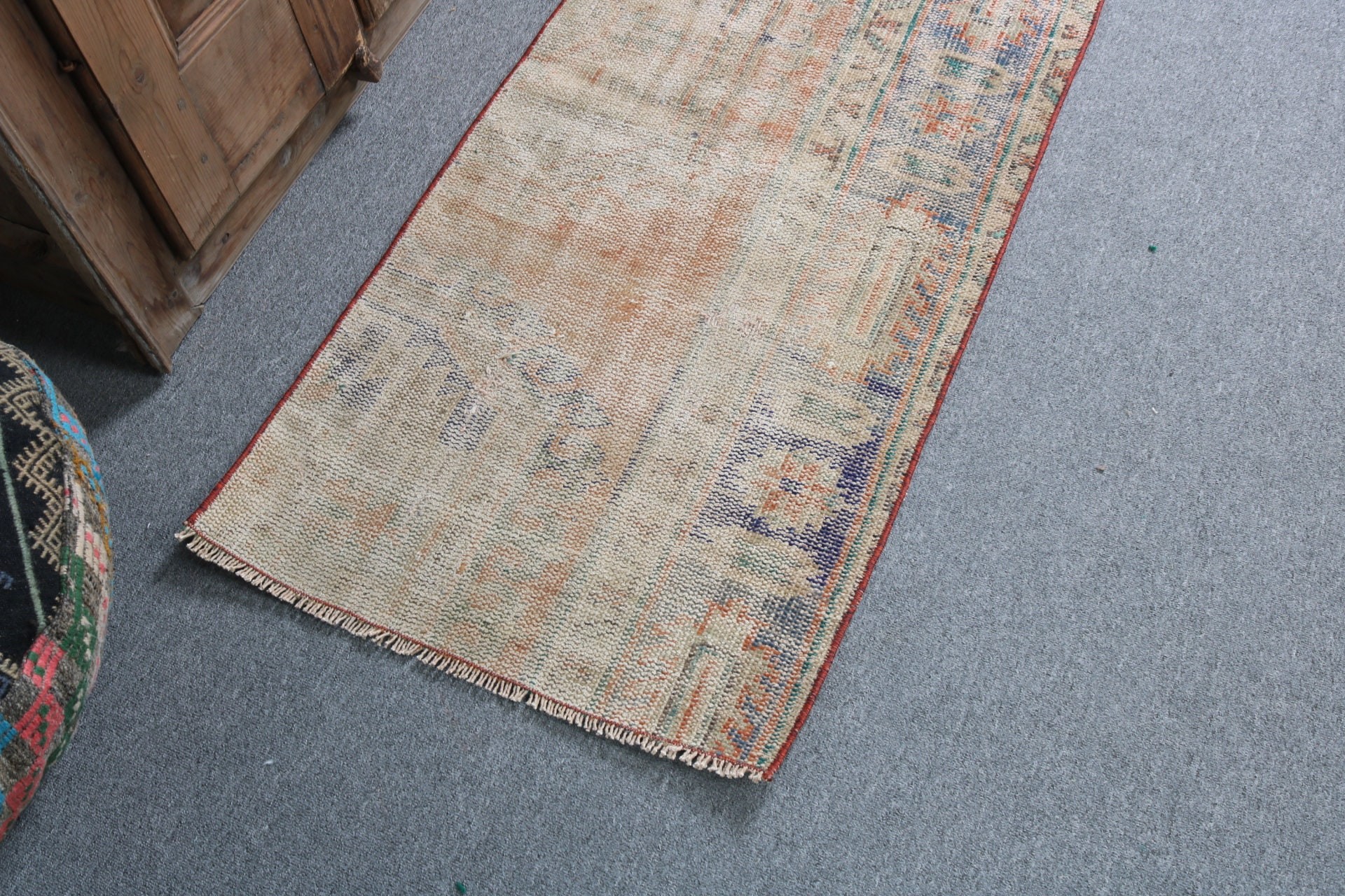 Statement Rugs, Tribal Rugs, Bedroom Rugs, Vintage Rugs, Kitchen Rug, 2x4.1 ft Small Rug, Turkish Rugs, Orange Antique Rug, Modern Rugs