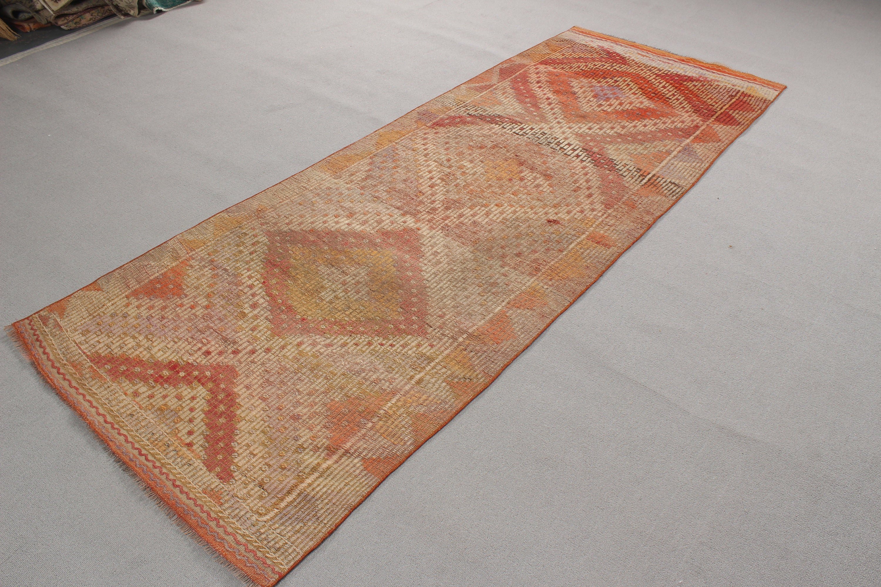 Uzun Yolluk Halıları, Türk Halısı, Kilim, Antika Halılar, Vintage Halı, 3x8.1 ft Koşucu Halısı, Koridor Halısı, El Dokuma Halılar, Bej Oushak Halılar