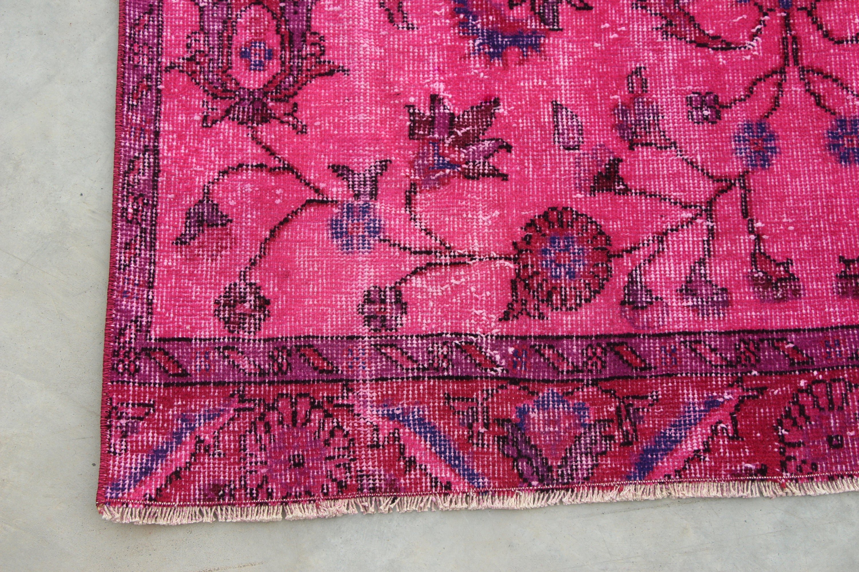 Kitchen Rug, Home Decor Rugs, Bedroom Rug, Turkish Rugs, Pink Bedroom Rug, Organic Rug, Dining Room Rug, 3.9x7.8 ft Area Rug, Vintage Rug