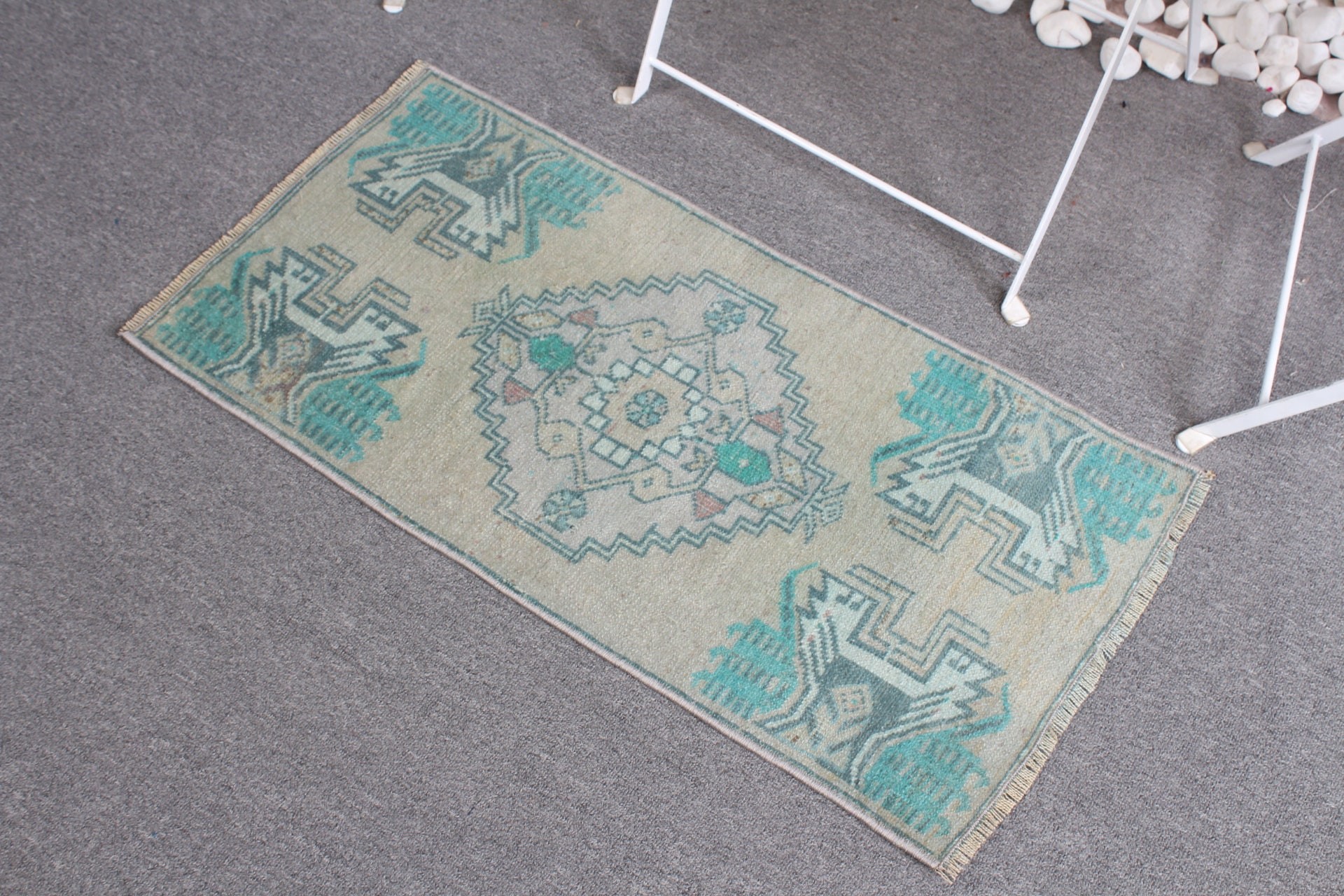 Door Mat Rug, 1.4x2.8 ft Small Rugs, Rugs for Entry, Cool Rugs, Turkish Rug, Kitchen Rug, Beige Cool Rug, Oriental Rugs, Vintage Rug