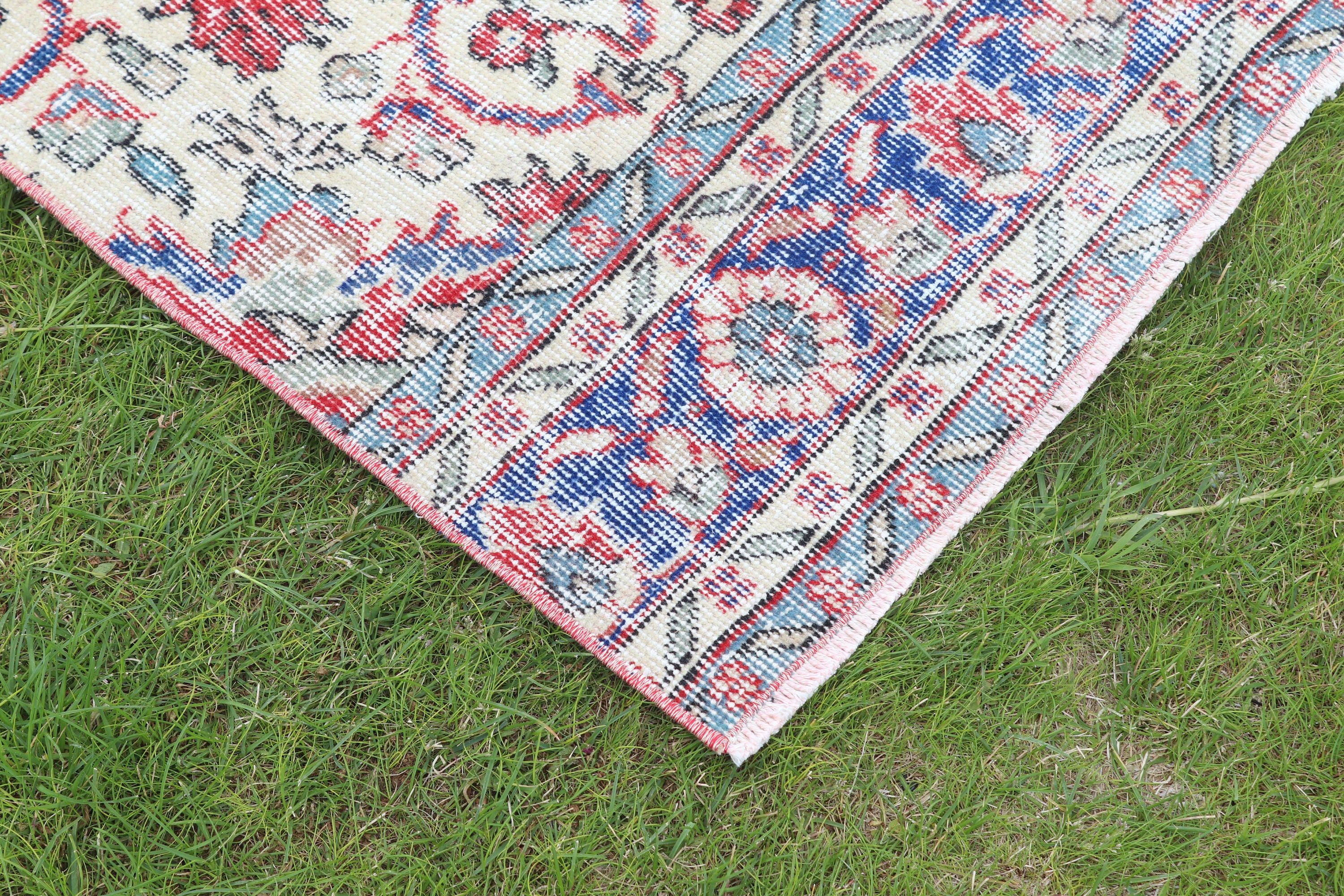 Beni Ourain Koşucu Halısı, Kırmızı Oushak Halısı, Antika Halı, Türk Halıları, Boho Halıları, Vintage Halı, Vintage Runner Halısı, 3.5x8.9 ft Runner Halısı