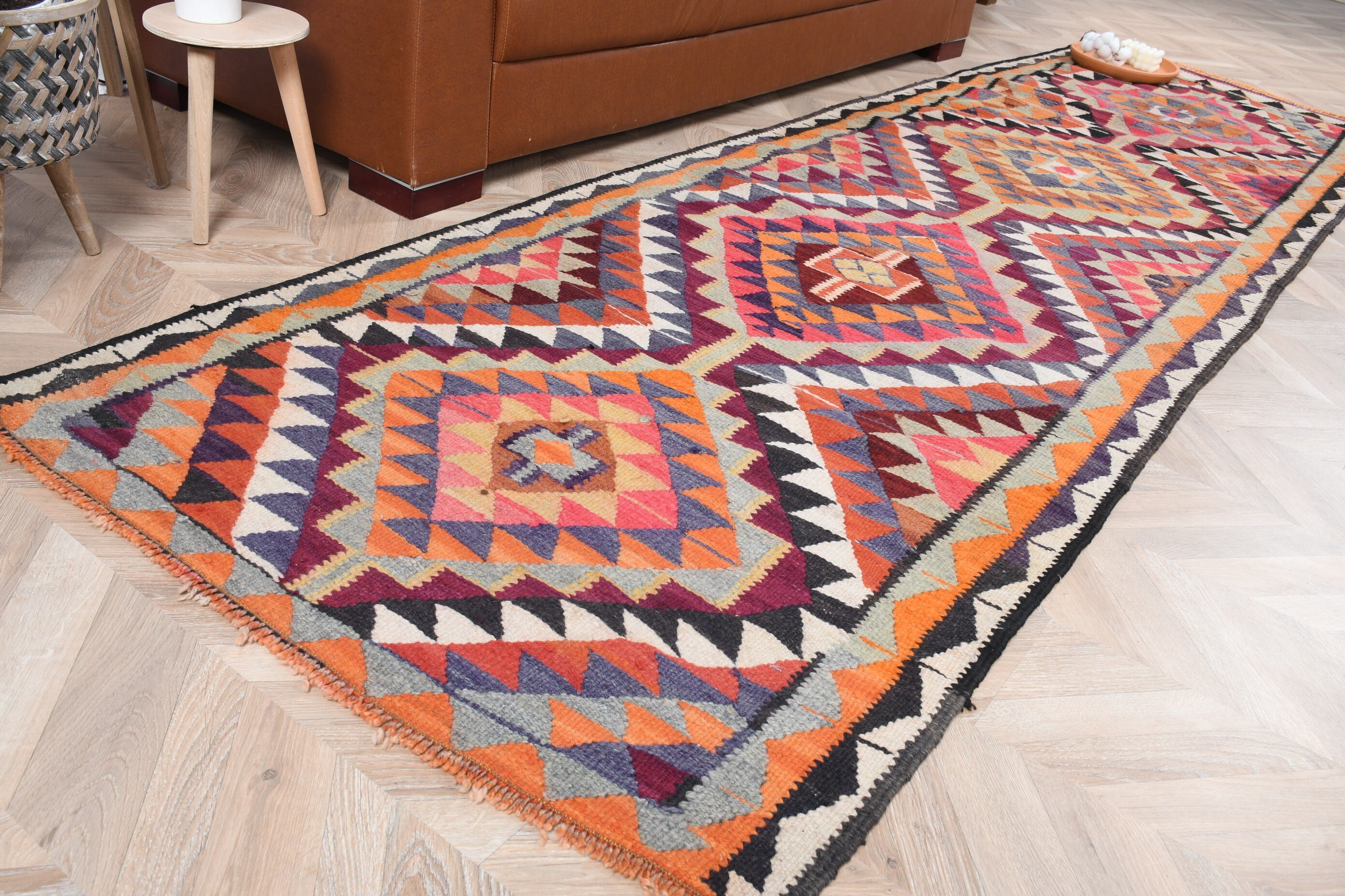 Oushak Halıları, Kilim, Mor Oryantal Halı, Merdiven Halıları, 3,2x10,5 ft Yolluk Halıları, Türk Halısı, Koridor Halıları, Anadolu Halısı, Vintage Halılar