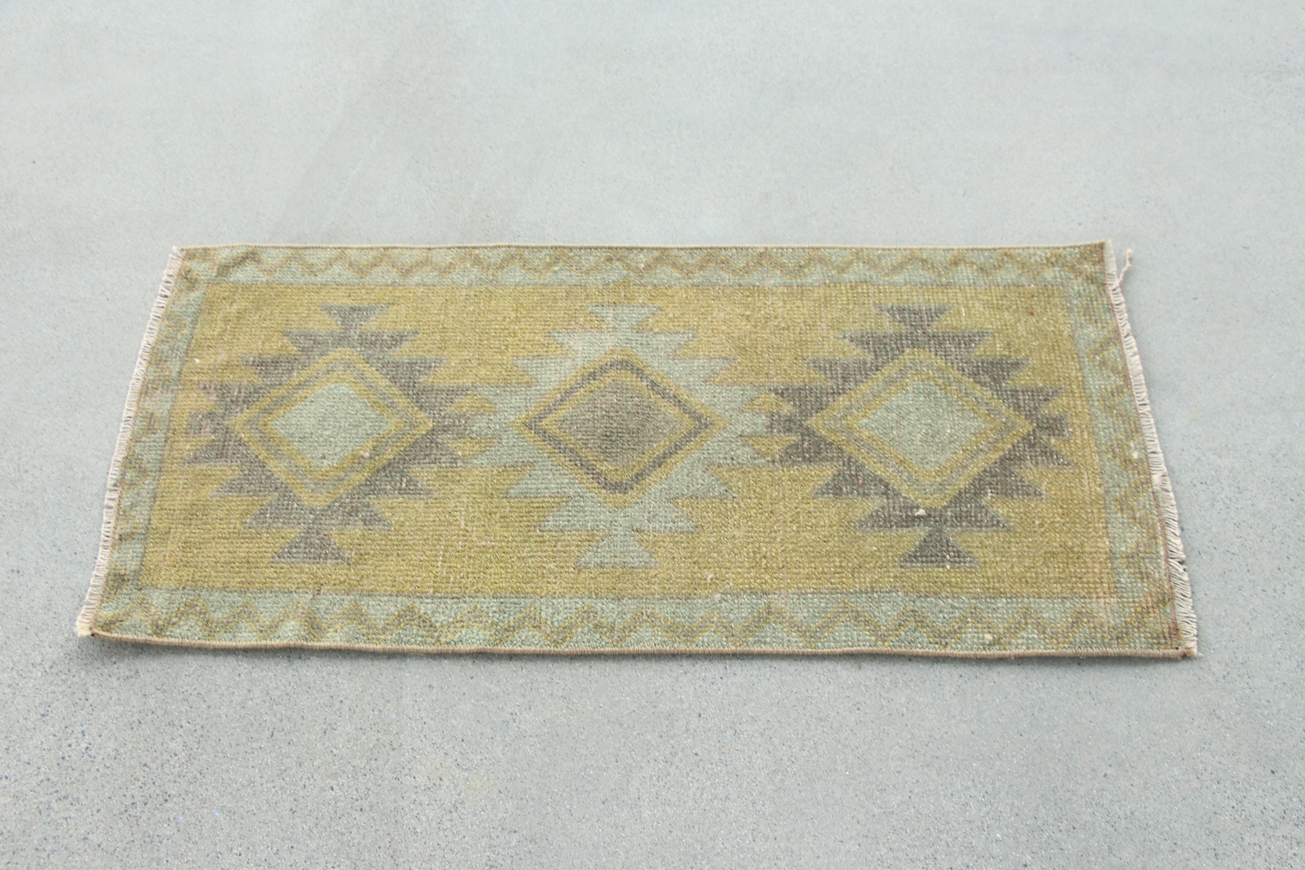 Dış Mekan Halıları, Yeşil 1,5x3 ft Küçük Halı, Vintage Halılar, Fas Halıları, Oryantal Halı, Banyo Halıları, Türk Halıları, Giriş Halısı