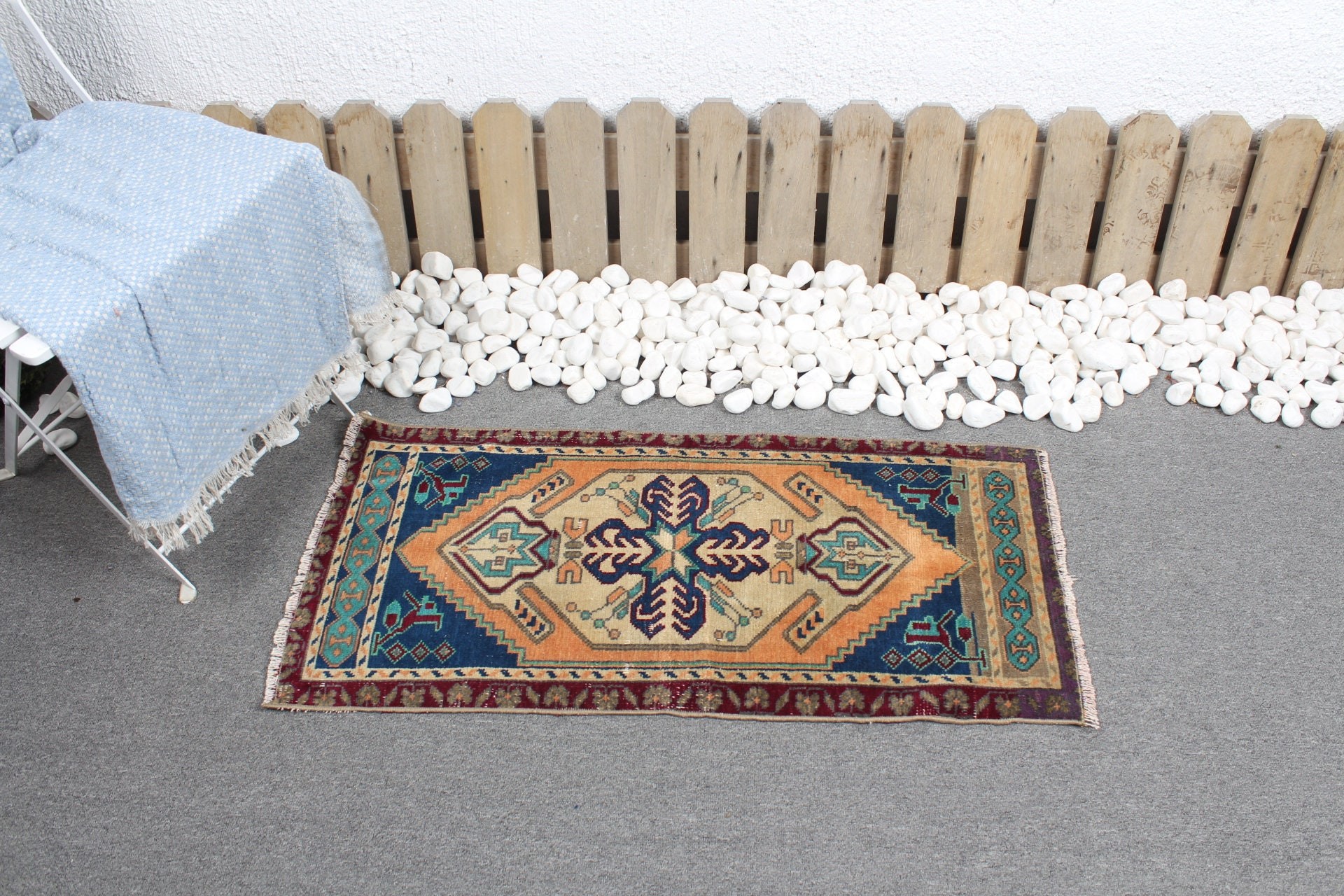 1.6x3.3 ft Küçük Halı, Türk Halısı, Vintage Halı, Bej Yatak Odası Halıları, Banyo Halısı, Mutfak Halıları, Oushak Halıları, Giriş Halıları, Ev Dekorasyonu Halısı