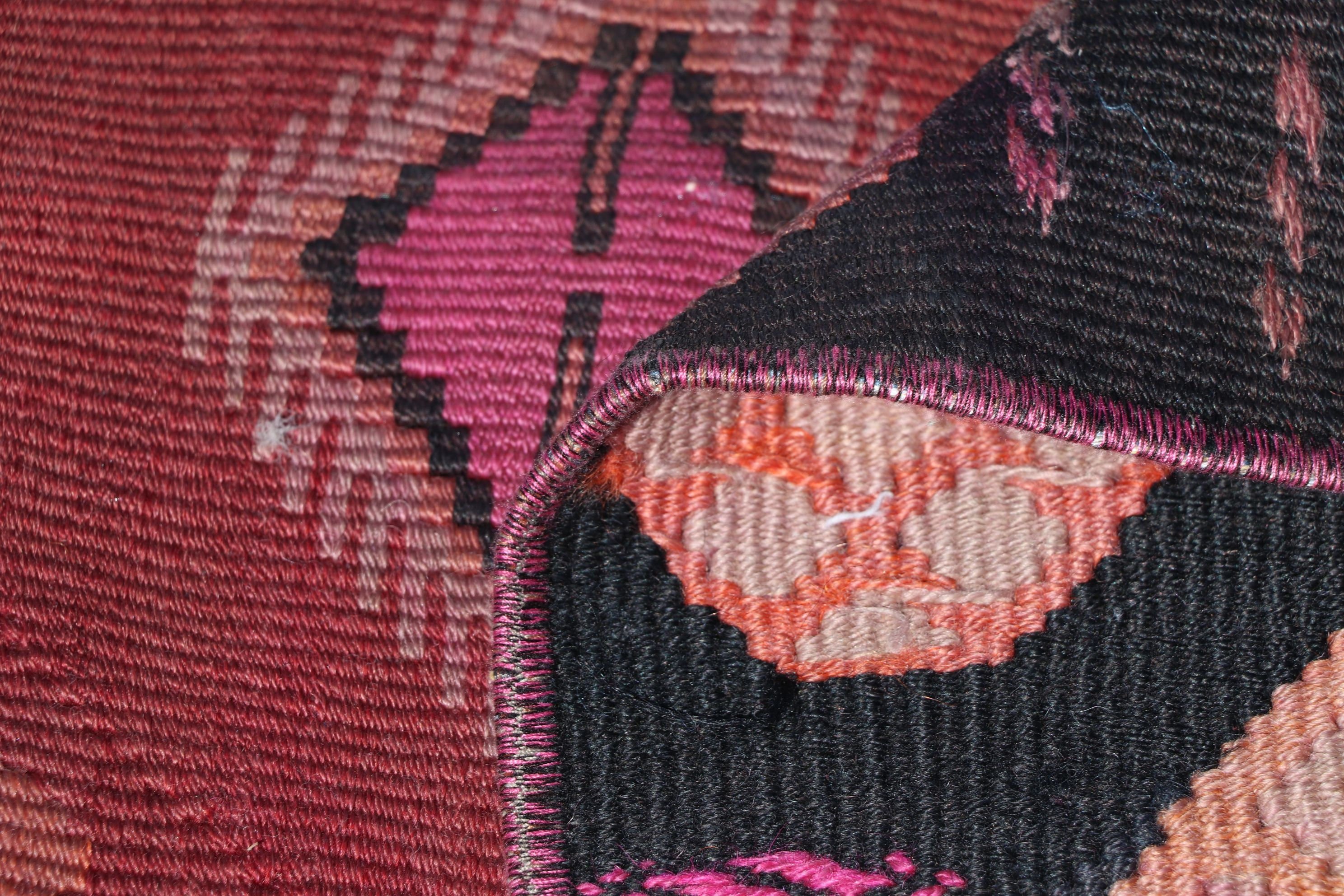 Corridor Rugs, Aesthetic Rug, Wool Rugs, Vintage Rug, Kilim, Antique Rugs, 4.7x12 ft Runner Rug, Pink Oriental Rug, Turkish Rug, Stair Rugs