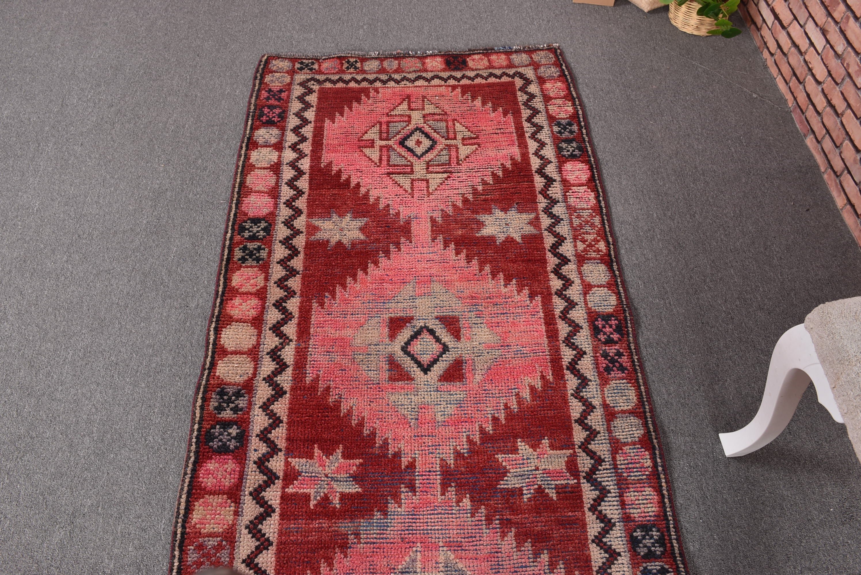 Anadolu Halısı, 2.9x11.9 ft Yolluk Halıları, Merdiven Halıları, Pembe Ev Dekorasyonu Halısı, Vintage Halılar, Merdiven Halısı, Estetik Halılar, Türk Halısı, Havalı Halı