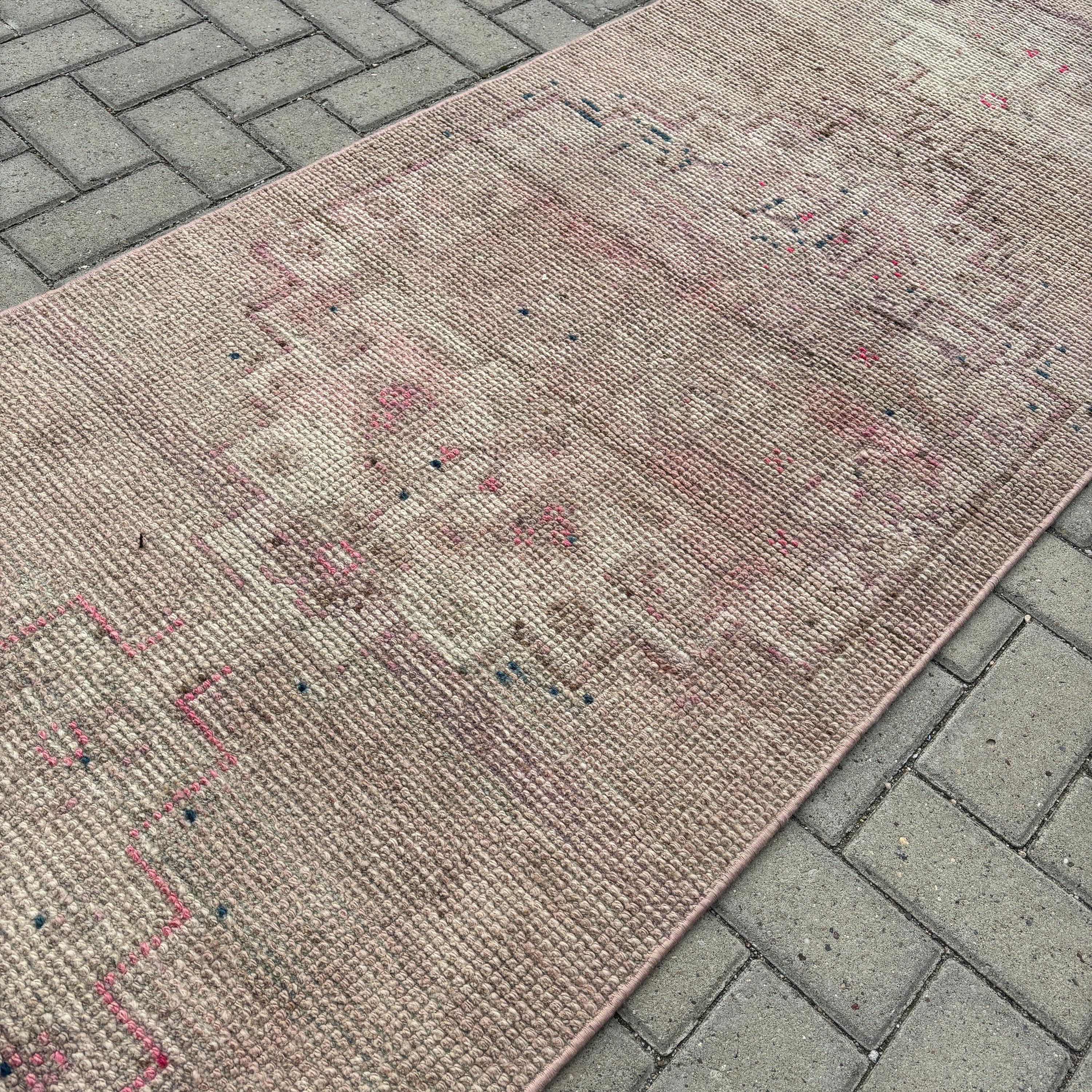 Merdiven Halıları, 2.8x12 ft Runner Halı, Türk Halısı, Bej Yatak Odası Halısı, Vintage Halılar, Beni Ourain Runner Halıları, Boho Halısı, Oushak Halısı