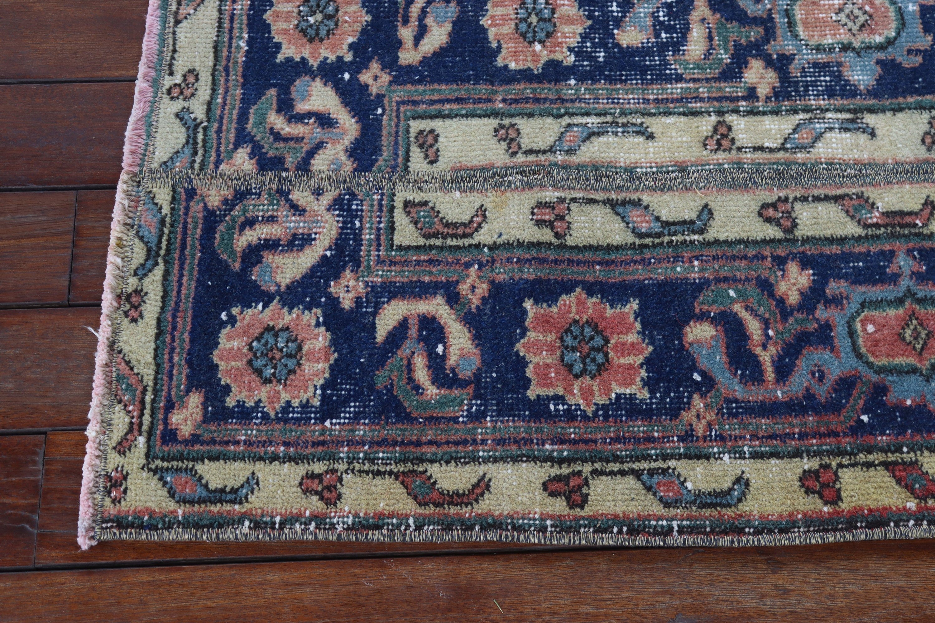 Blue Wool Rugs, Turkish Rugs, Vintage Runner Rugs, Oushak Runner Rug Rugs, Bedroom Rug, Cool Rugs, Vintage Rugs, 1.7x10.7 ft Runner Rug