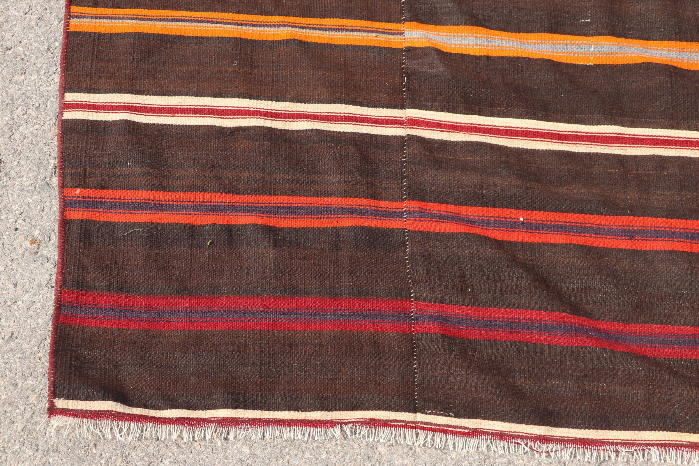 Kilim, 4.8x8.5 ft Büyük Halı, Mutfak Halısı, Vintage Halı, Türk Halıları, Turuncu Yün Halılar, Yatak Odası Halısı, Anadolu Halıları, Oturma Odası Halısı