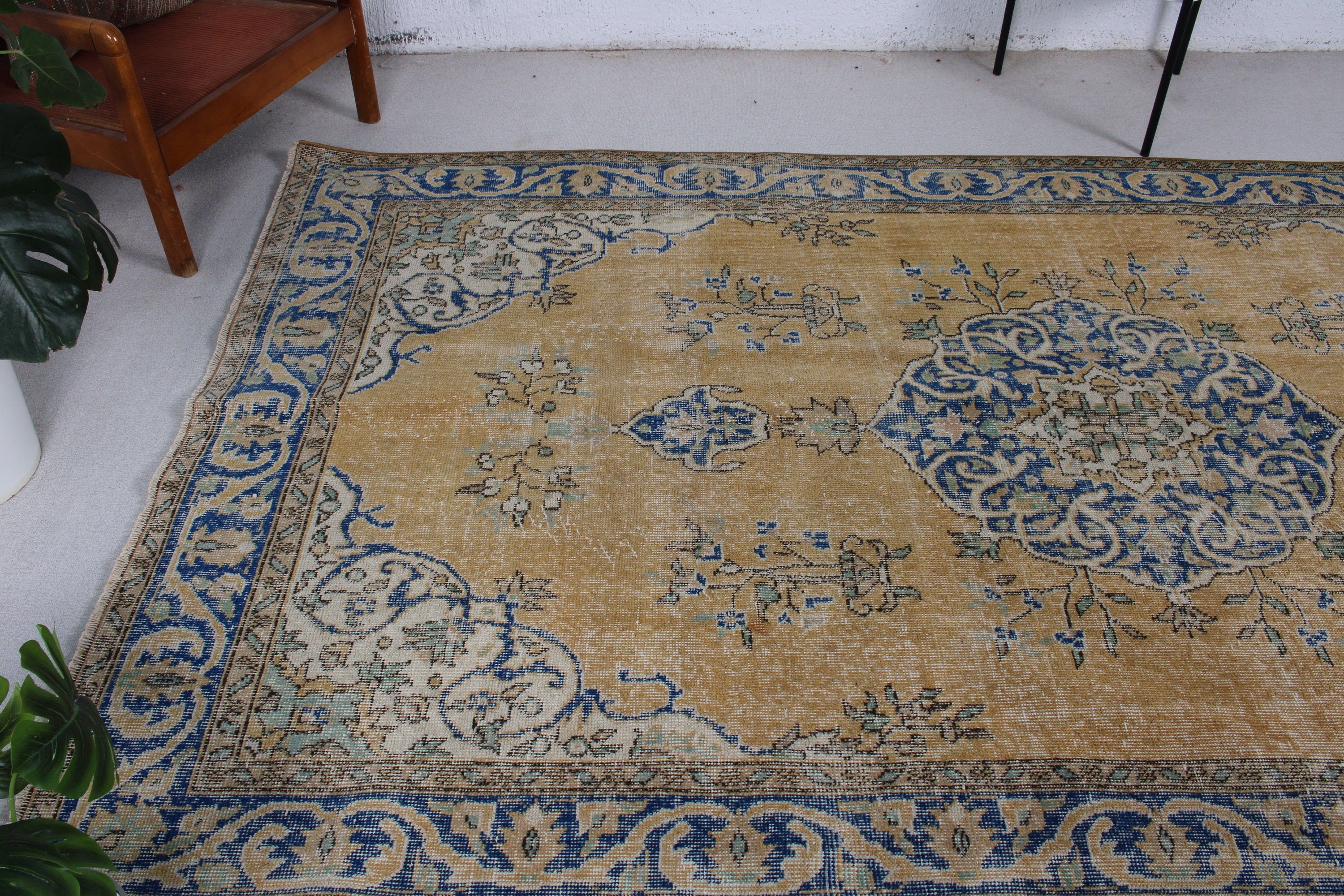 Yatak Odası Halısı, 5.6x9.4 ft Büyük Halı, Türk Halıları, Büyük Vintage Halılar, Vintage Halı, Modern Halılar, El Yapımı Halılar, Yün Halılar, Bronz Havalı Halılar