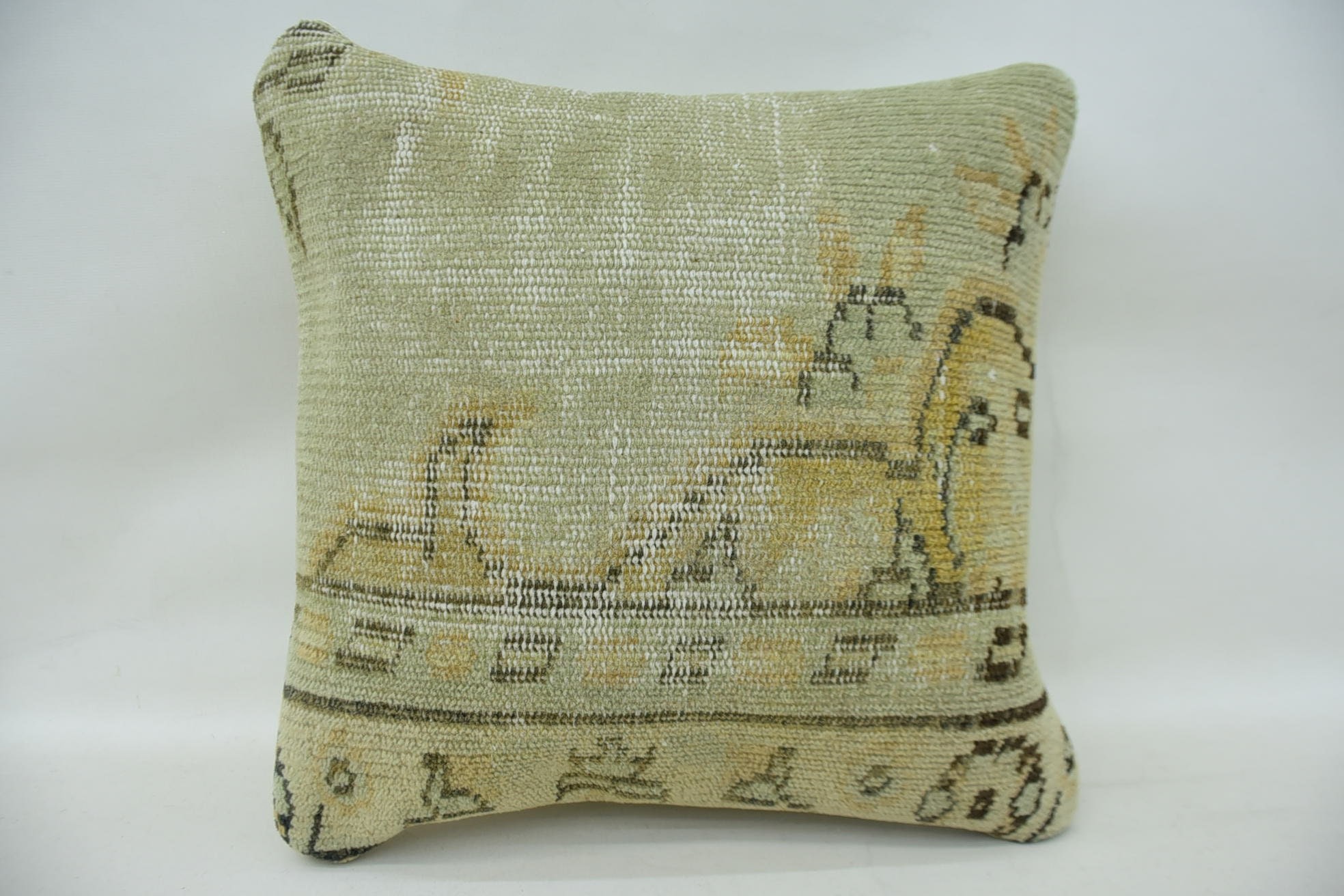 16"x16" Beige Pillow Sham, Kilim Pillow Cover, Natural Pillow Case, Pillow for Sofa, Boho Throw Pillow Cover, Kilim Cushion Sham