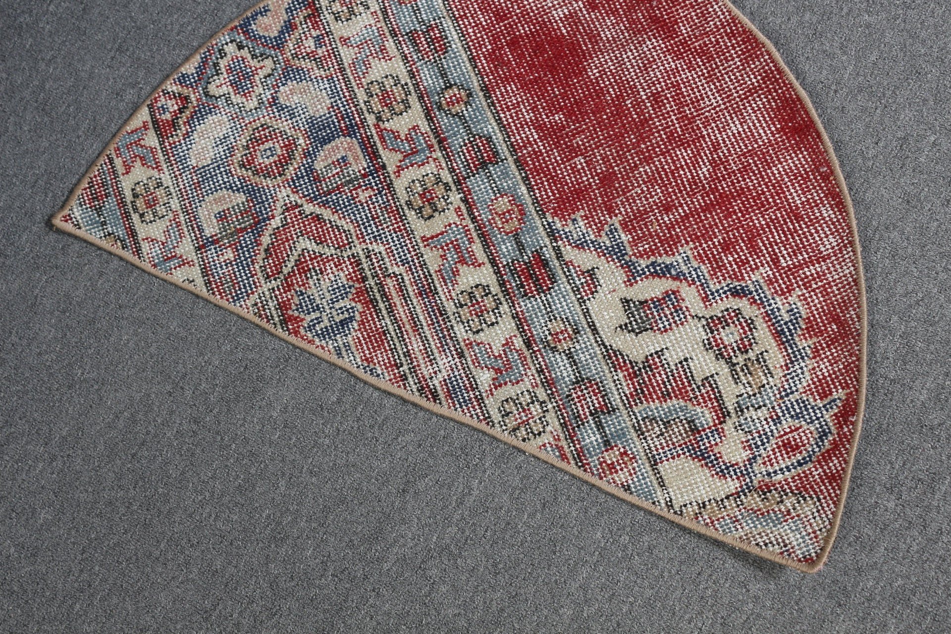 Wall Hanging Rugs, Turkish Rugs, Vintage Rugs, 2.5x1.5 ft Small Rug, Oriental Rug, Door Mat Rugs, Red Floor Rugs, Eclectic Rug, Oushak Rugs