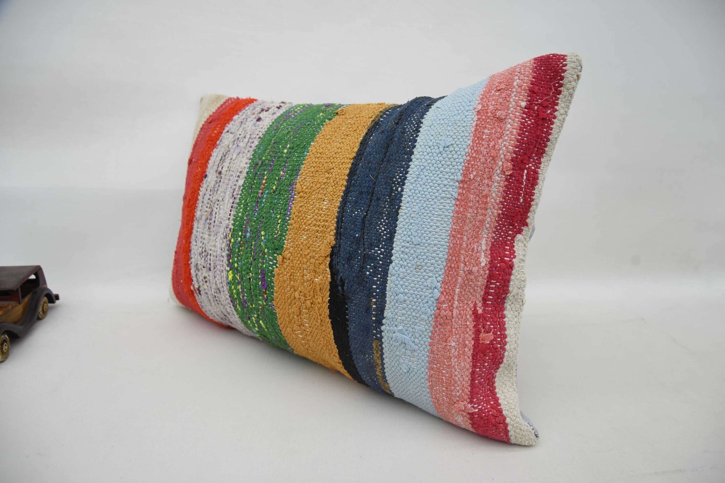 Vintage Cushion, Antique Pillows, Kilim Pillow, 16"x24" Green Cushion Case, Yoga Cushion Cover, Nomadic Pillow Cover, Boho Pillow