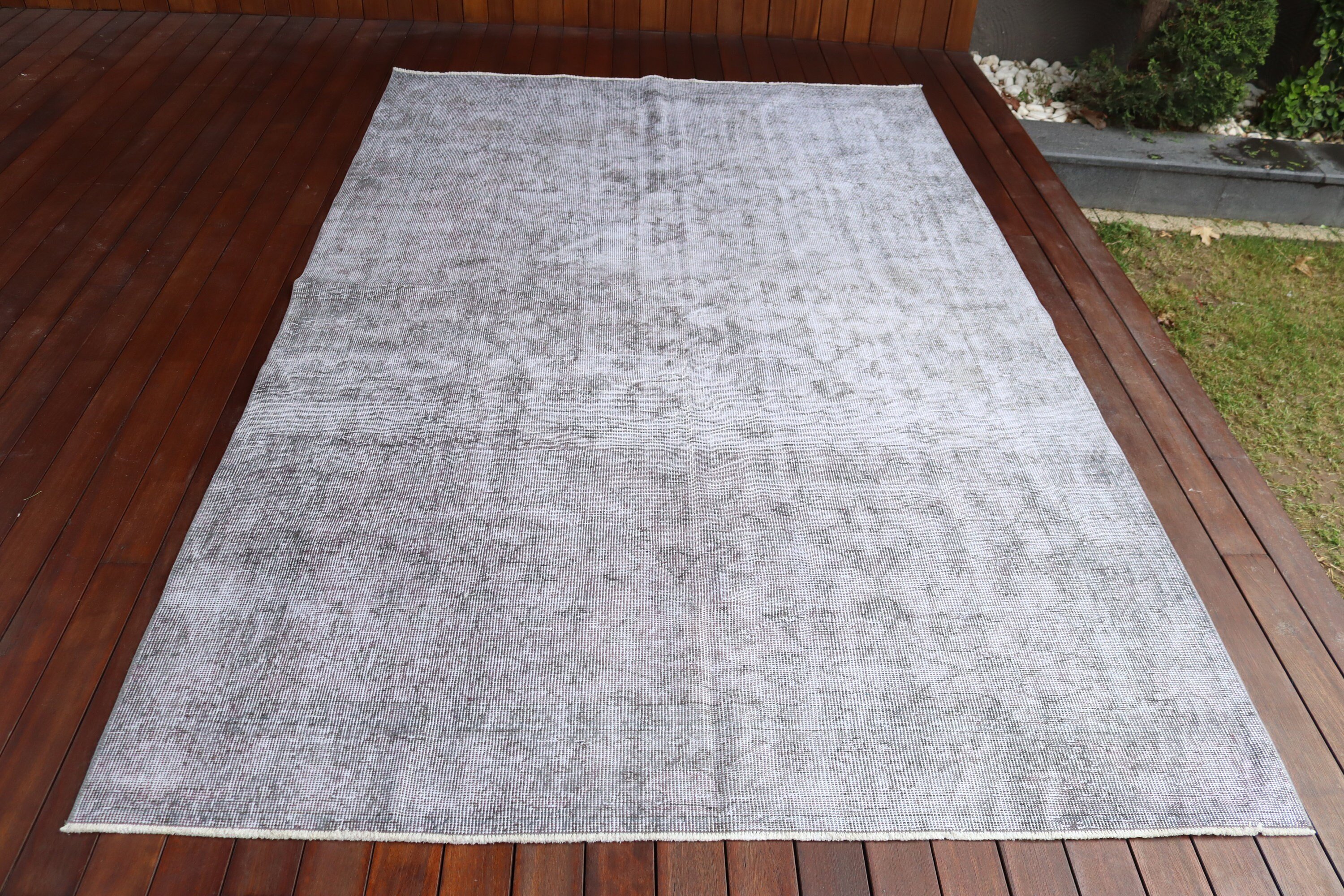 Vintage Halı, Gri Düz Dokuma Halı, Oturma Odası Halısı, Ev Dekor Halıları, Türk Halısı, Büyük Vintage Halı, Yatak Odası Halıları, 5.6x9 ft Büyük Halı