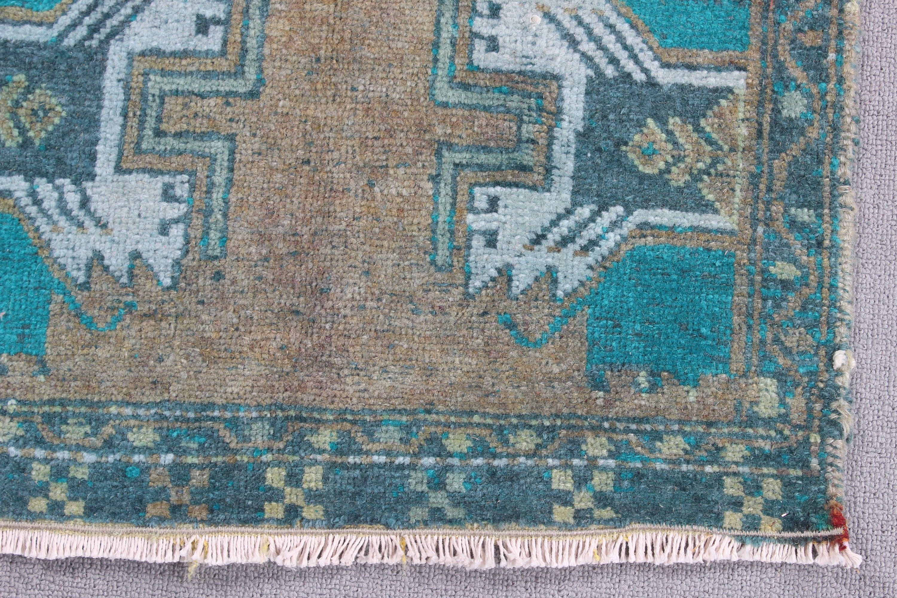 Türk Halıları, Vintage Halı, Oushak Halı, Araba Paspas Halıları, Yeşil Anadolu Halısı, Estetik Halı, Küçük Boho Halı, 1.7x3.5 ft Küçük Halı, Yatak Odası Halıları