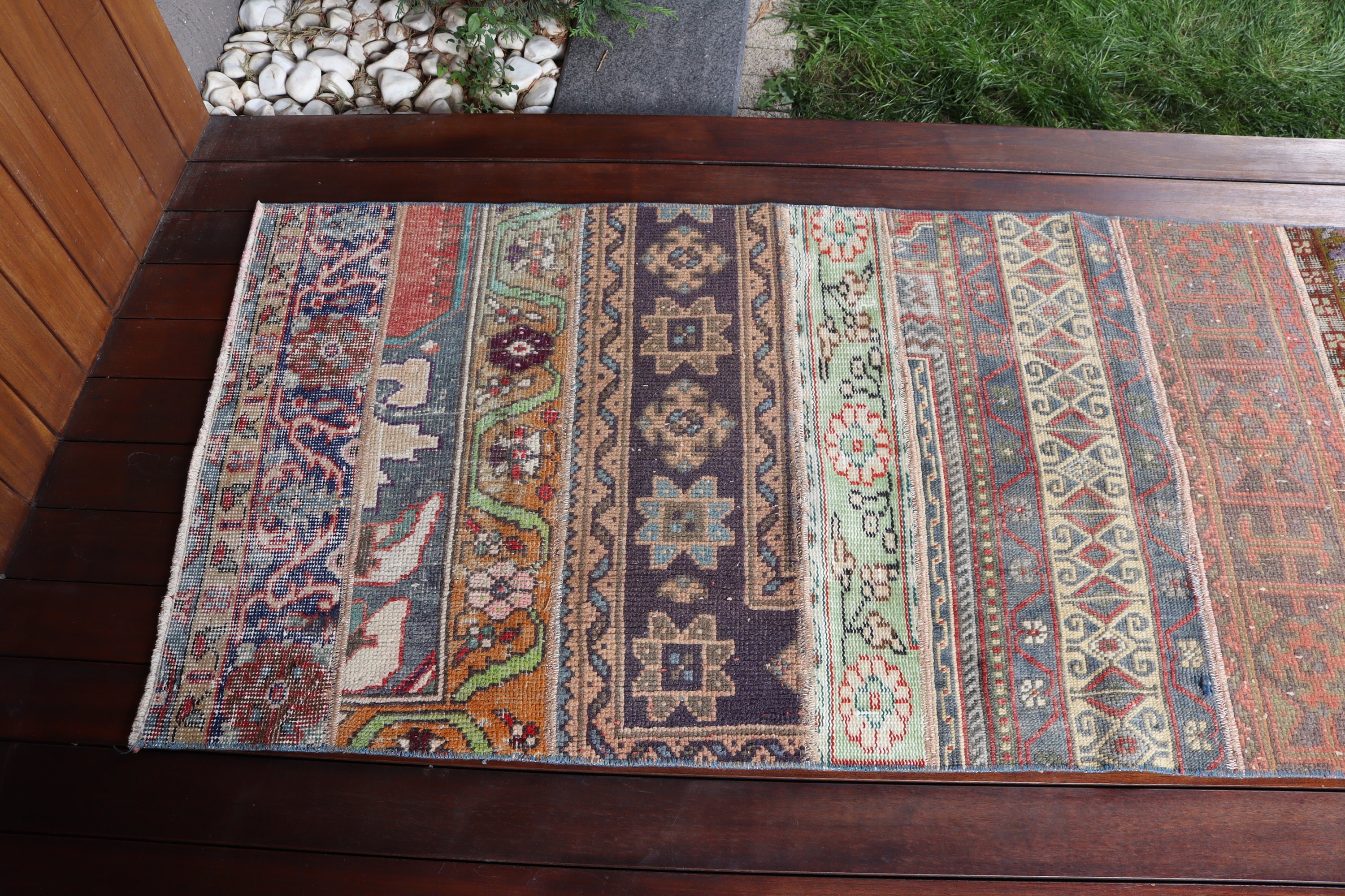 2.5x10 ft Yolluk Halıları, Koridor Halıları, Turuncu Geometrik Halılar, Nötr Halı, Yer Halıları, Türk Halıları, Vintage Halılar, Mutfak Halıları