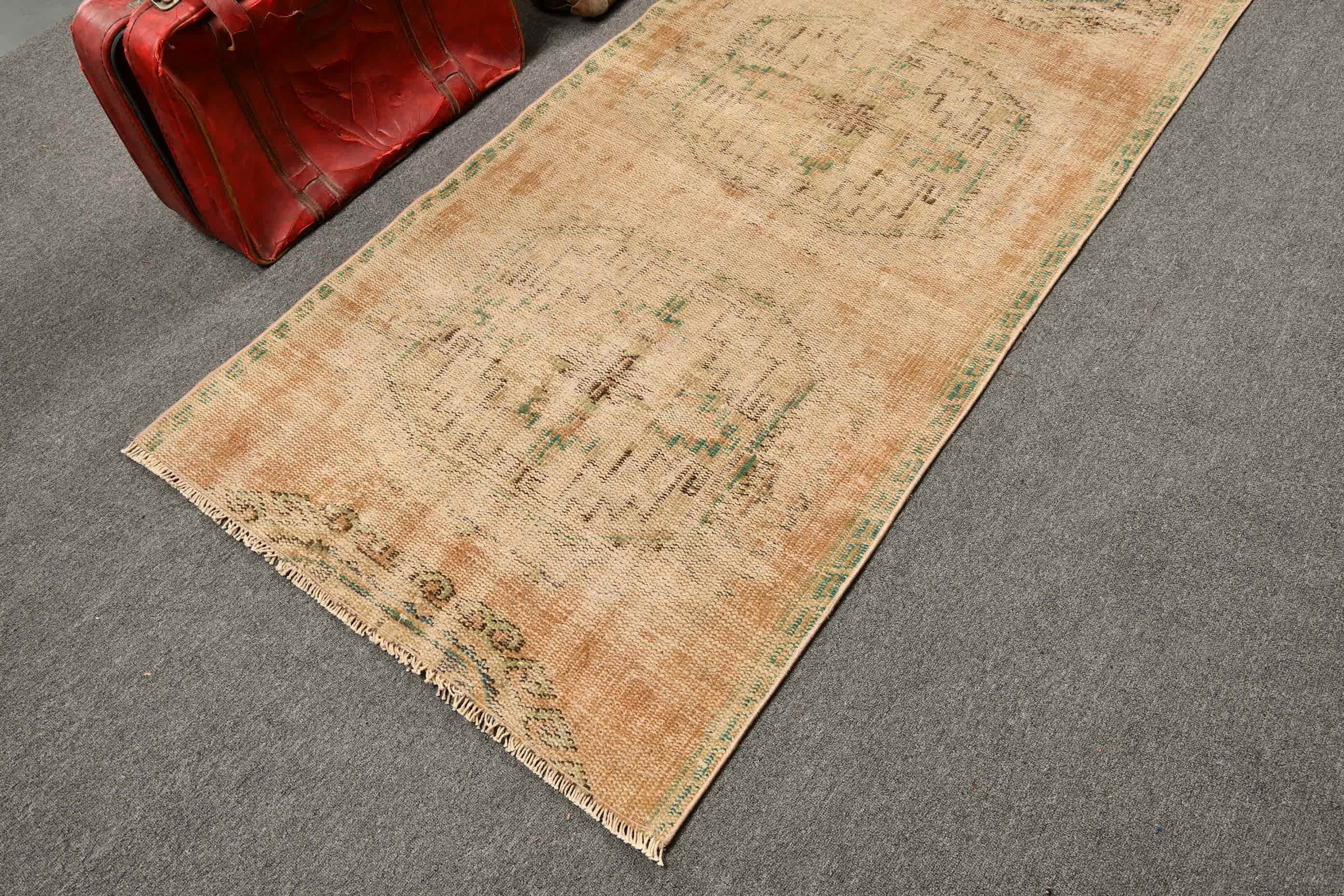 Vintage Rug, Bedroom Rug, Anatolian Rugs, Custom Rug, Kitchen Rug, Turkish Rugs, Oriental Rug, Beige Oriental Rugs, 3.1x7.6 ft Accent Rug