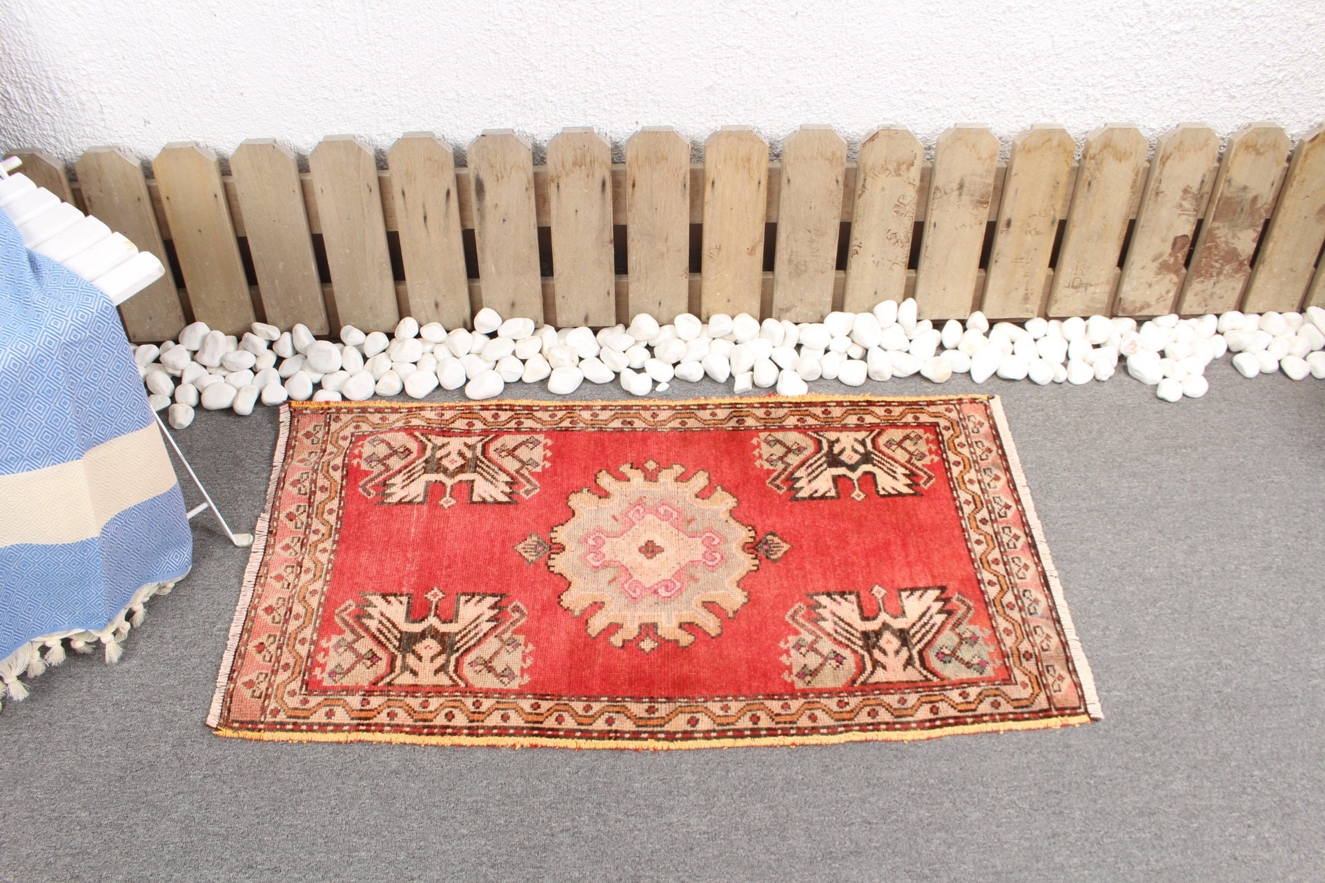 Entry Rugs, Turkish Rugs, Rugs for Bathroom, Vintage Rug, Pastel Rug, Red  1.8x3.4 ft Small Rug, Bedroom Rug