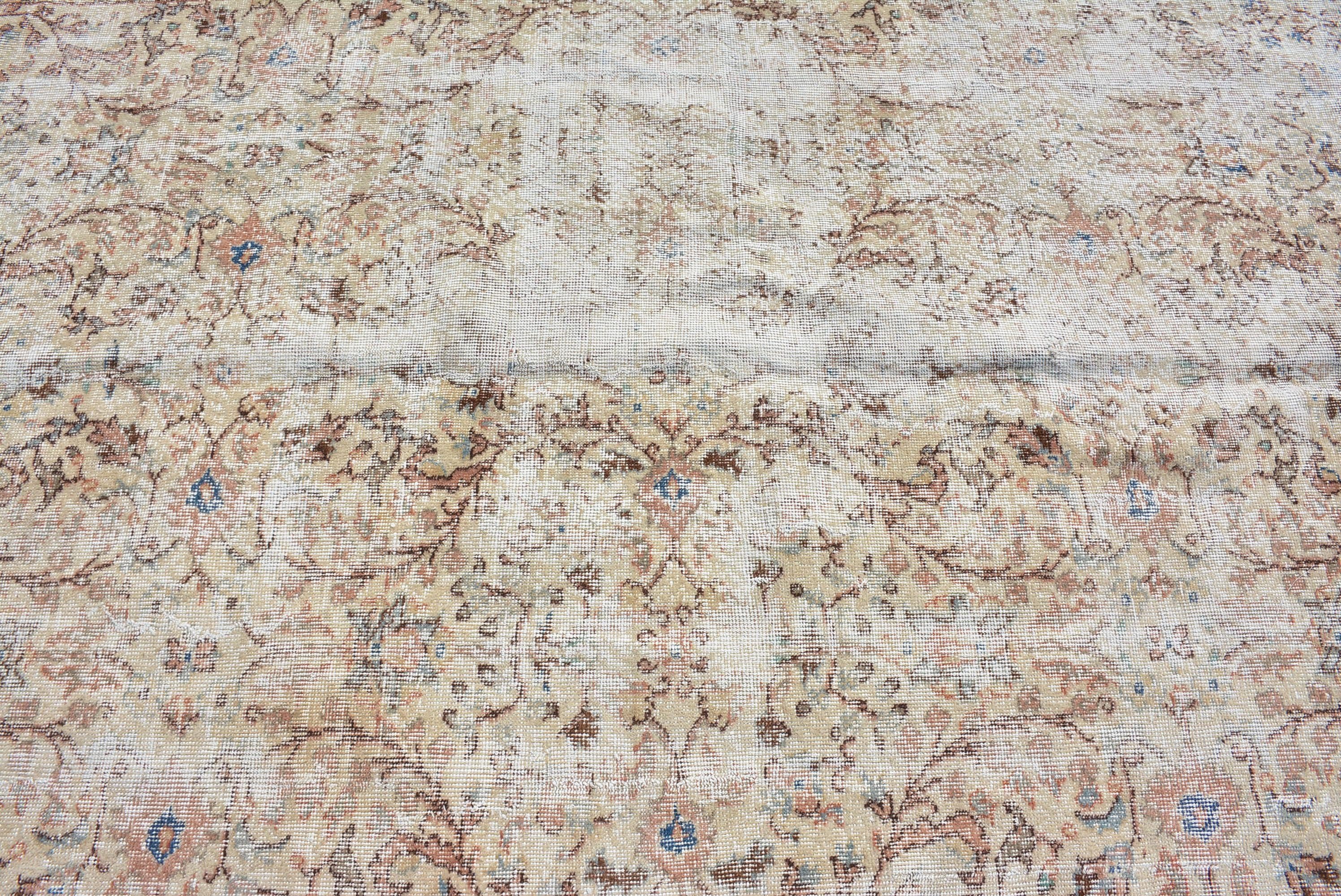 Living Room Rug, Pale Rug, Turkish Rug, Salon Rug, 5.1x10 ft Large Rug, Vintage Rug, Bedroom Rug, Rugs for Living Room, Oriental Rug