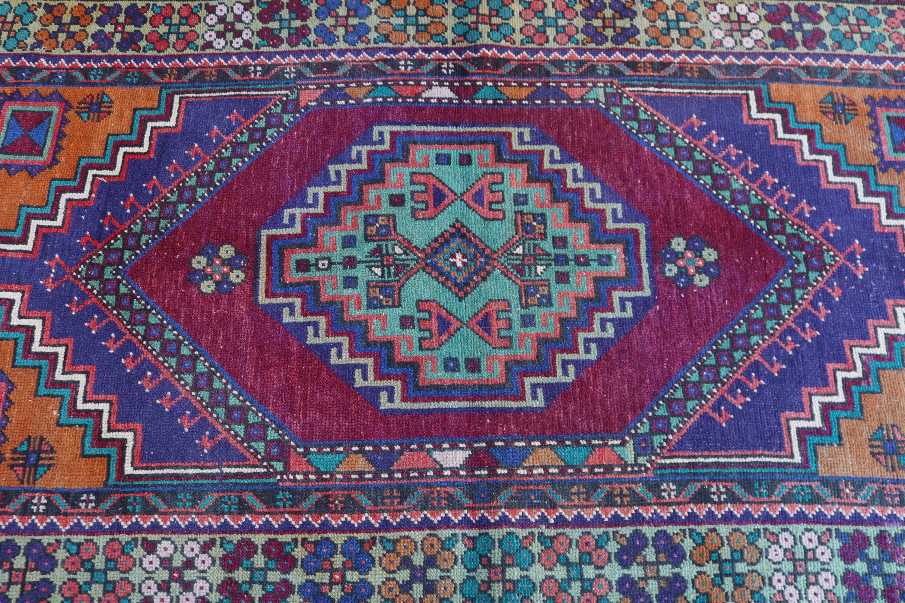 Oushak Rug, Flatweave Rugs, Turkish Rugs, Bedroom Rugs, Rugs for Oushak Area, Vintage Rug, 3.7x6.6 ft Area Rugs, Blue Oushak Rugs