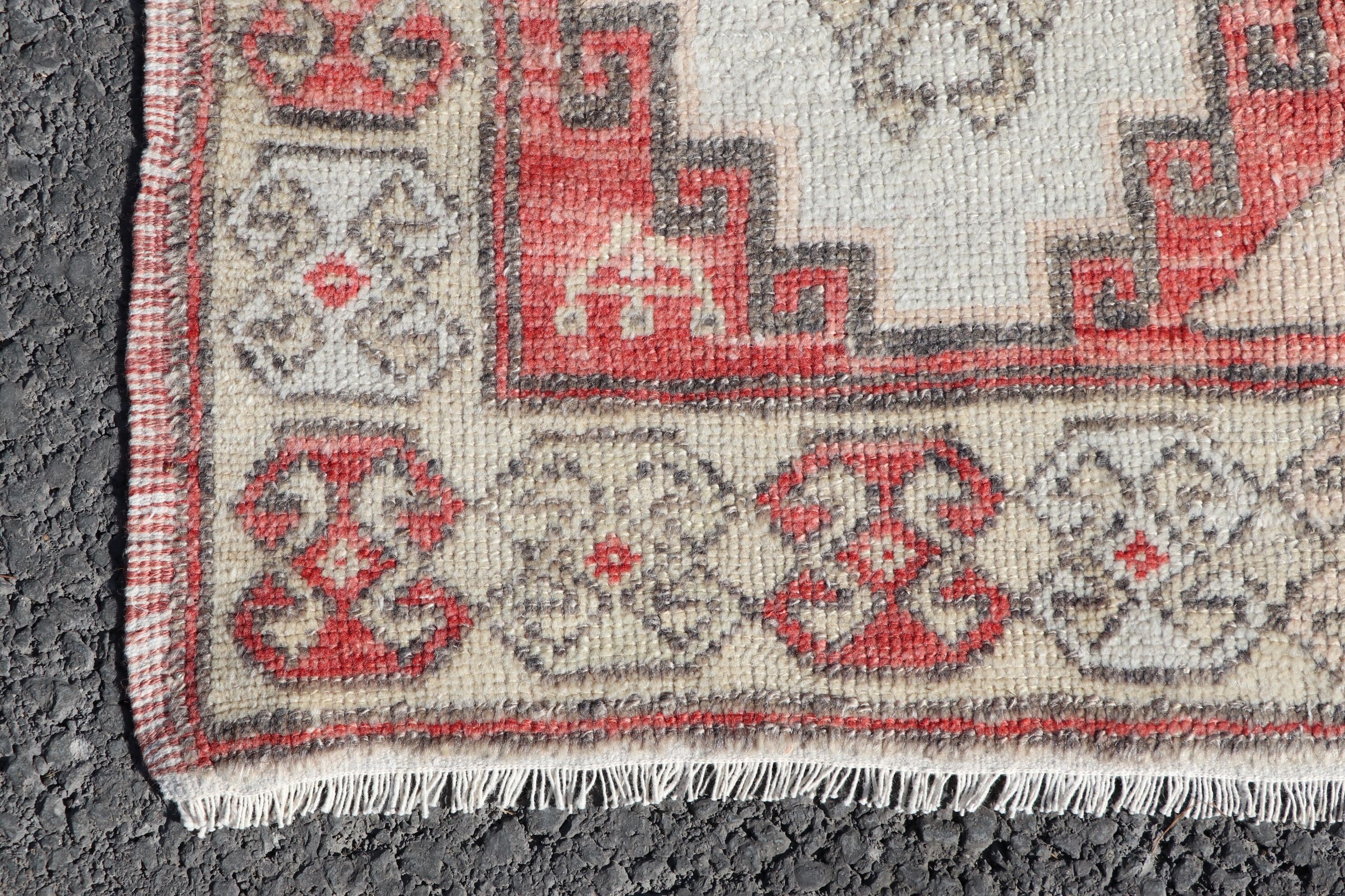 Turkish Rugs, Stair Rug, Rugs for Hallway, Antique Rug, Red Anatolian Rug, Kitchen Rug, 3.2x8.7 ft Runner Rugs, Bedroom Rug, Vintage Rugs