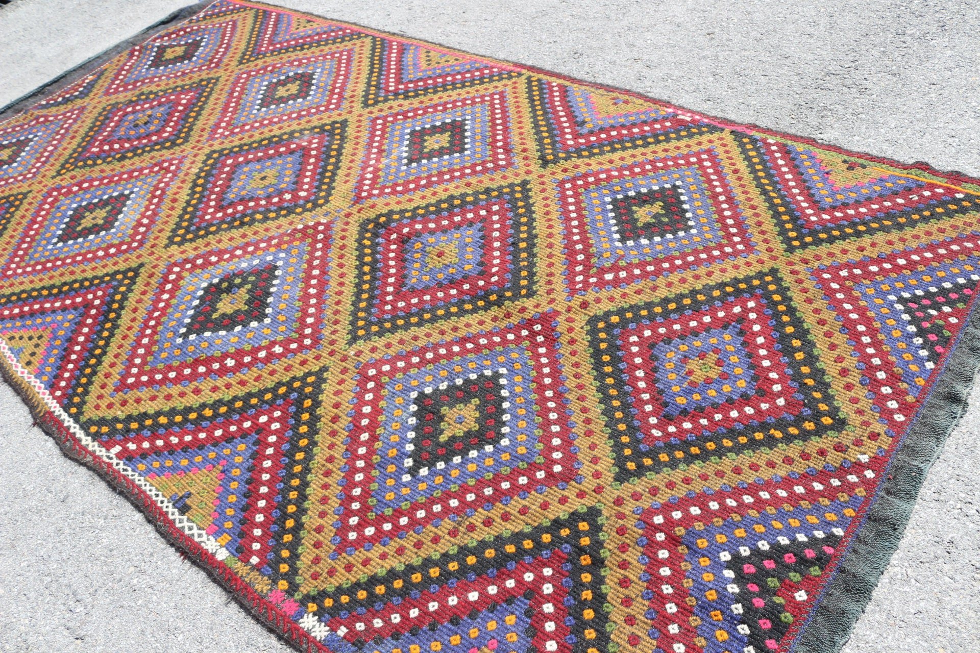 Kilim, Antika Halılar, Oturma Odası Halısı, Vintage Halı, Türk Halıları, Kırmızı Anadolu Halısı, Ev Dekor Halıları, 5.8x8.3 ft Büyük Halılar, Salon Halıları