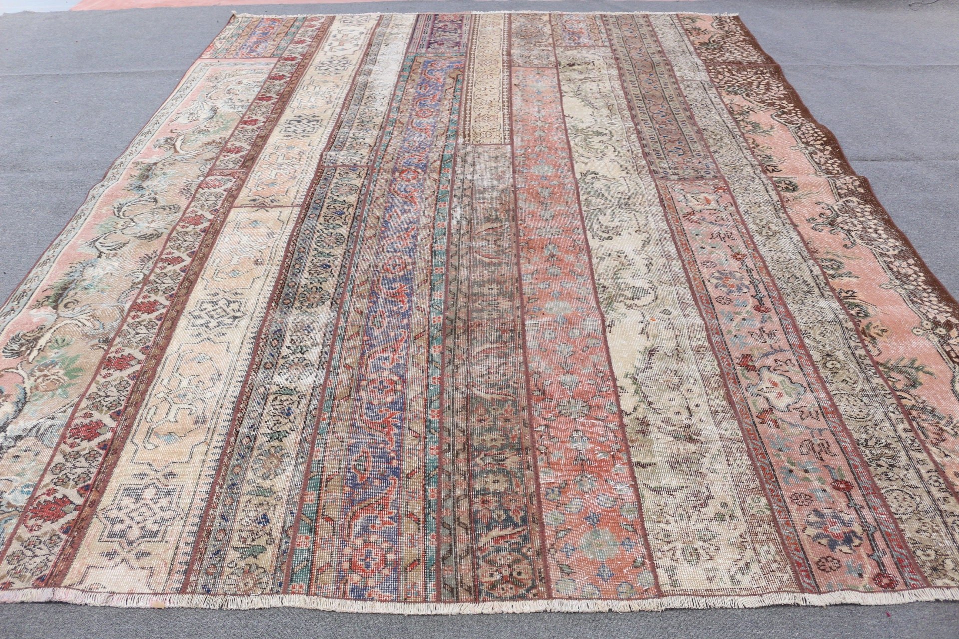 Salon Halı, Antik Halı, Türk Halı, Salon Halı, Rengarenk Antik Halı, Yemek odası Halı, Salon Halı, Salon Halı, 279x350 cm Büyük Halı