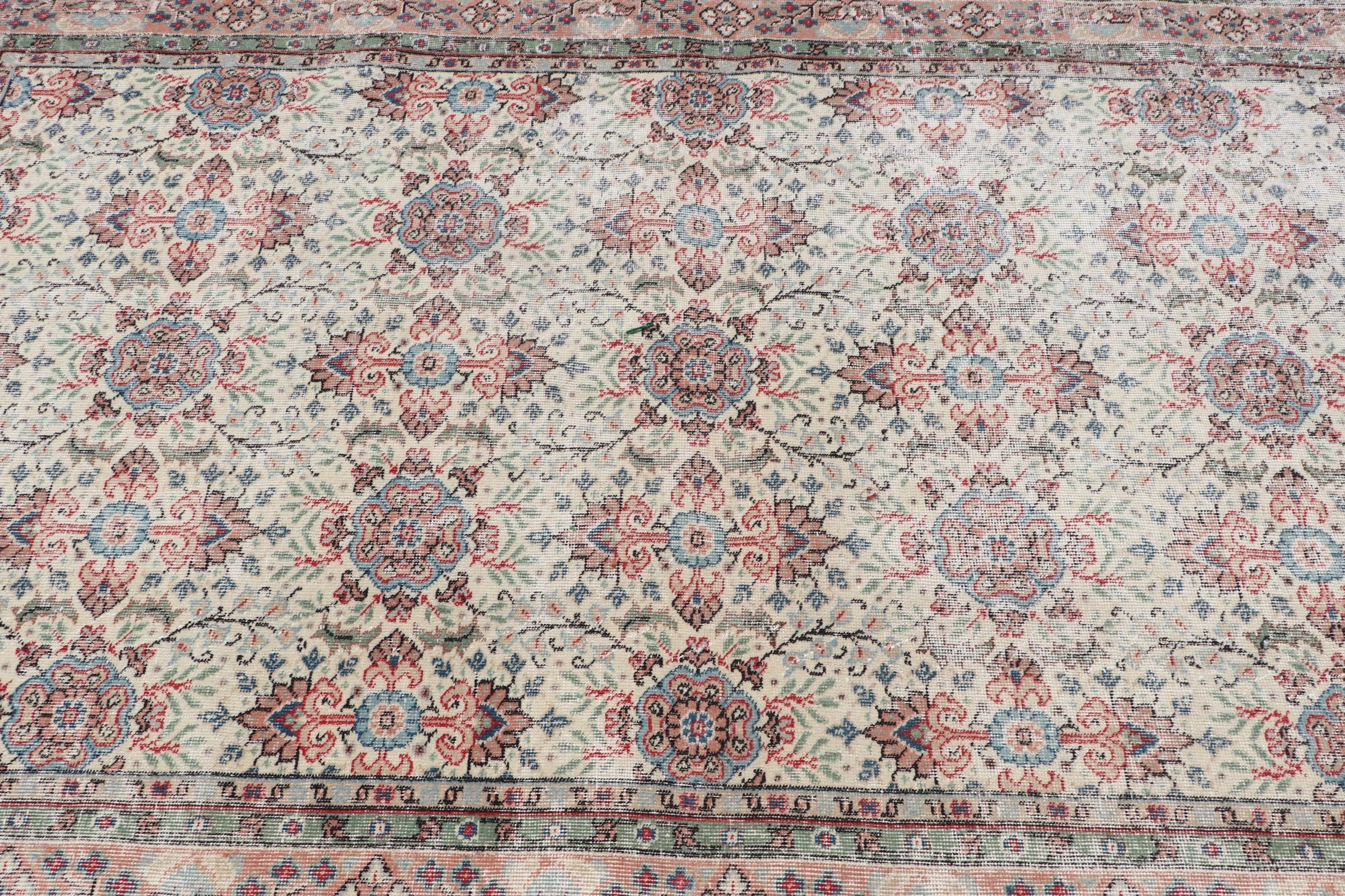 Retro Halı, Yatak Odası Halısı, Vintage Halılar, Yer Halısı, Salon Halıları, Yemek Odası Halıları, Türk Halıları, 5.3x9 ft Büyük Halılar, Beyaz Antika Halı