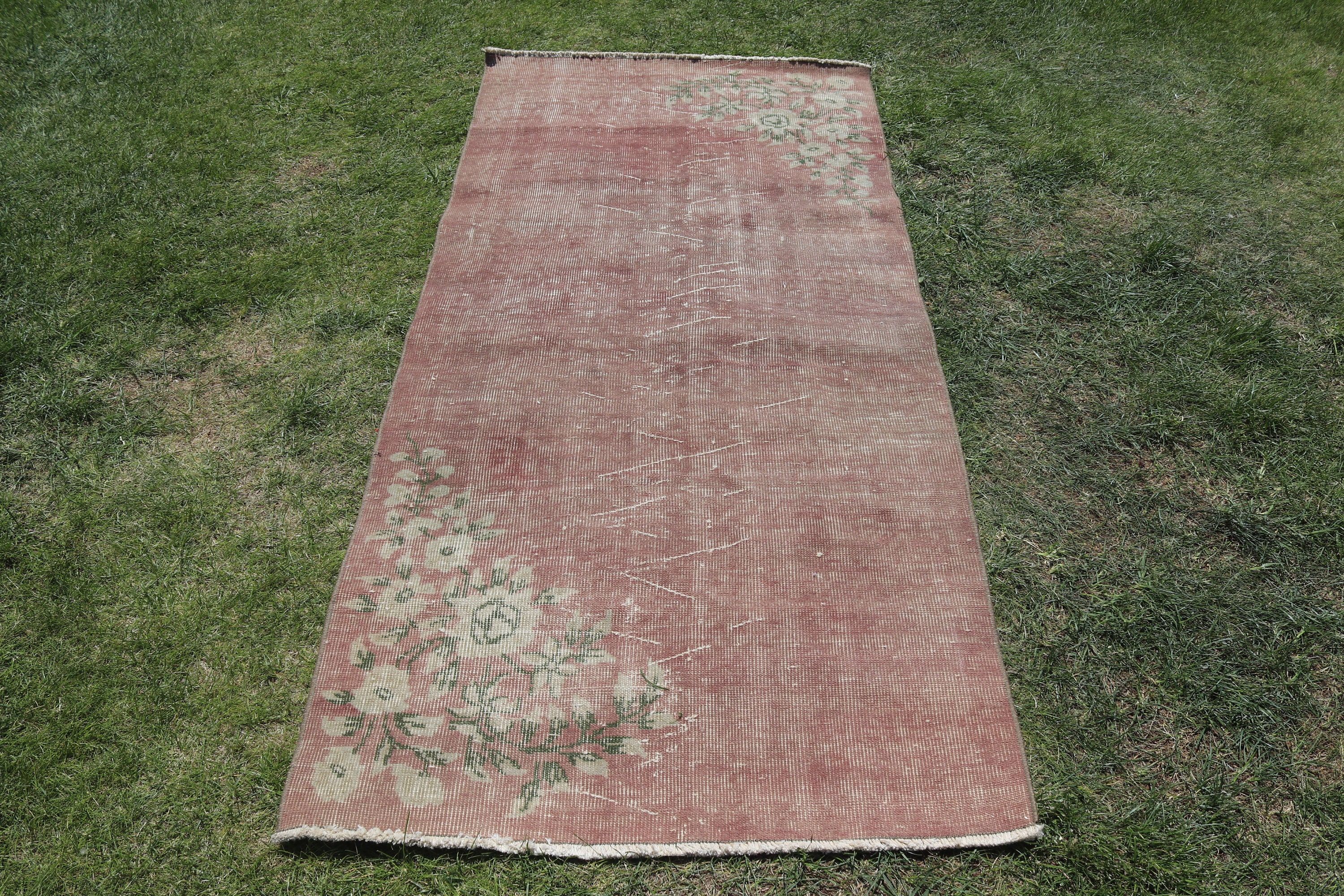 Lüks Halı, 3.1x6.5 ft Aksan Halıları, Kahverengi Yatak Odası Halıları, Türk Halıları, Çocuk Halıları, Vintage Halı, Tribal Halı, Vintage Vurgu Halısı, Yün Halılar